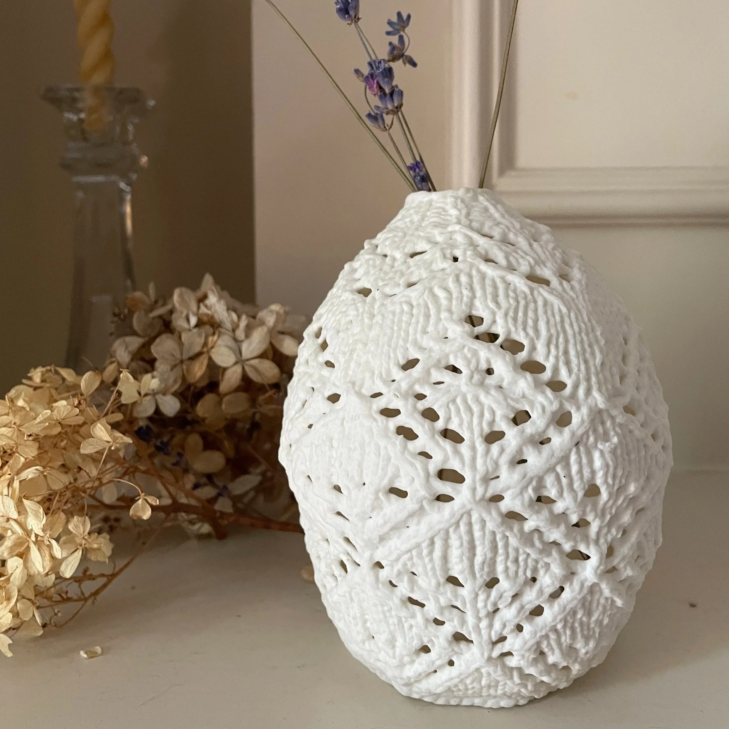 Lace Porcelain 5 ~vase~