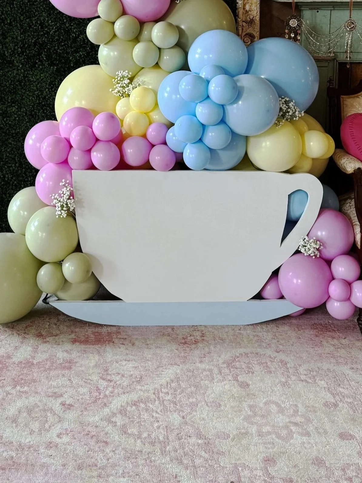 Tea Cup Wood Cutout
Color: Can be painted any color off our color list
Quantity: 1
Price: