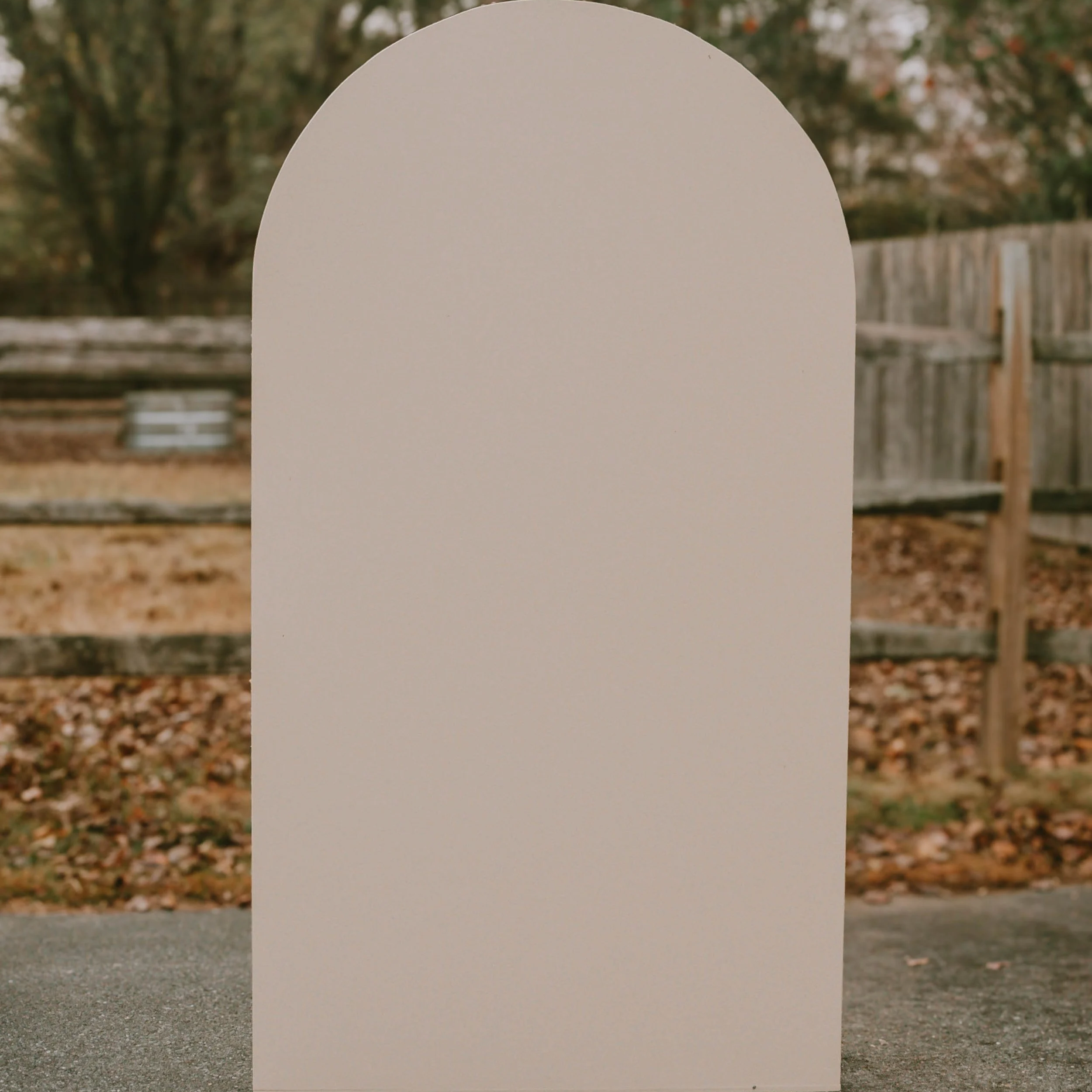 6FT Arch
Size: 6FT by 3.3FT
Color: Can be painted any color from our color list. 
Price: $60 to rent
Quantity: 2 Available