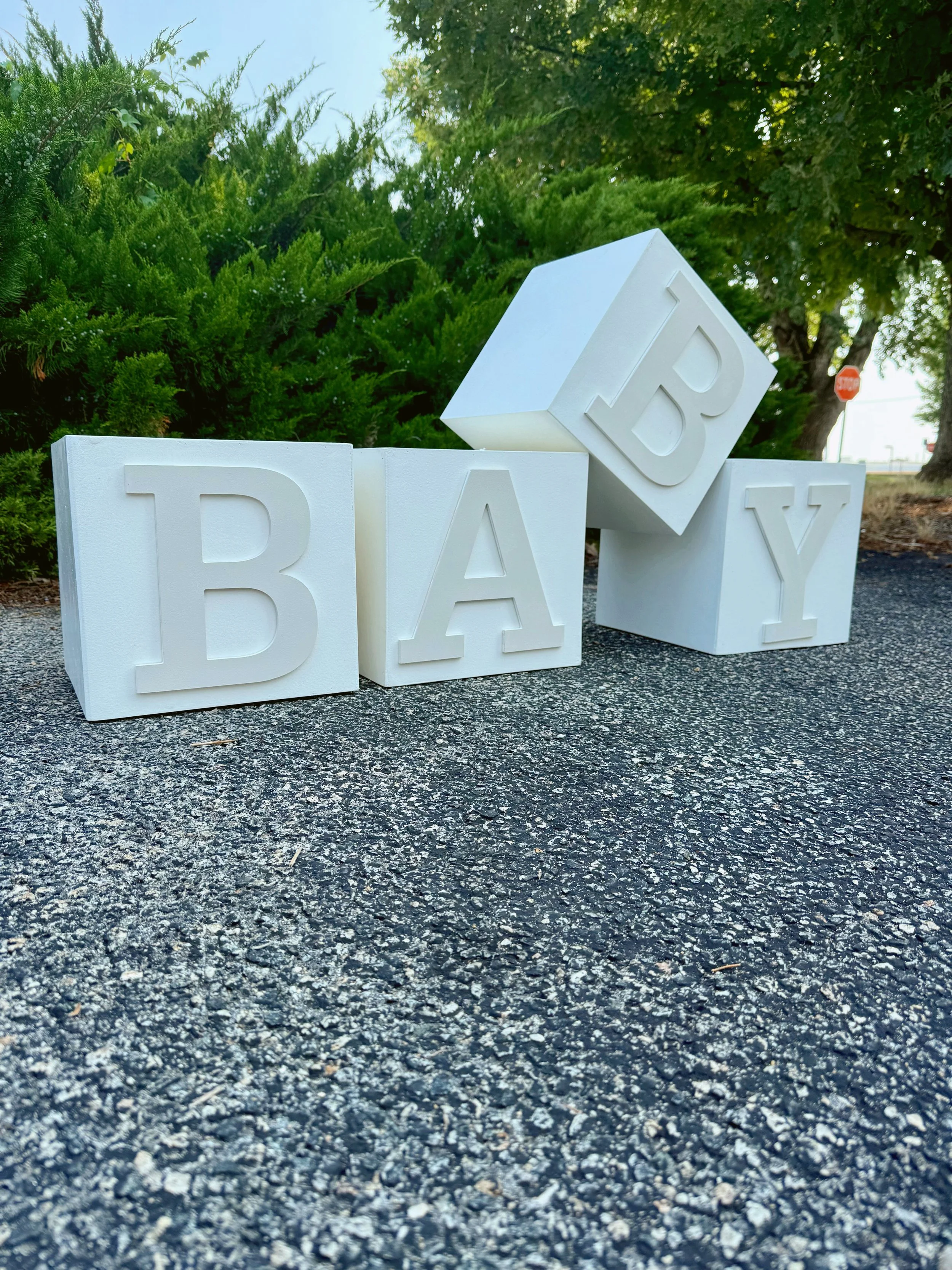 Baby Boxes:
Color: White Boxes with Tan Letters
Price: $80 to Rent