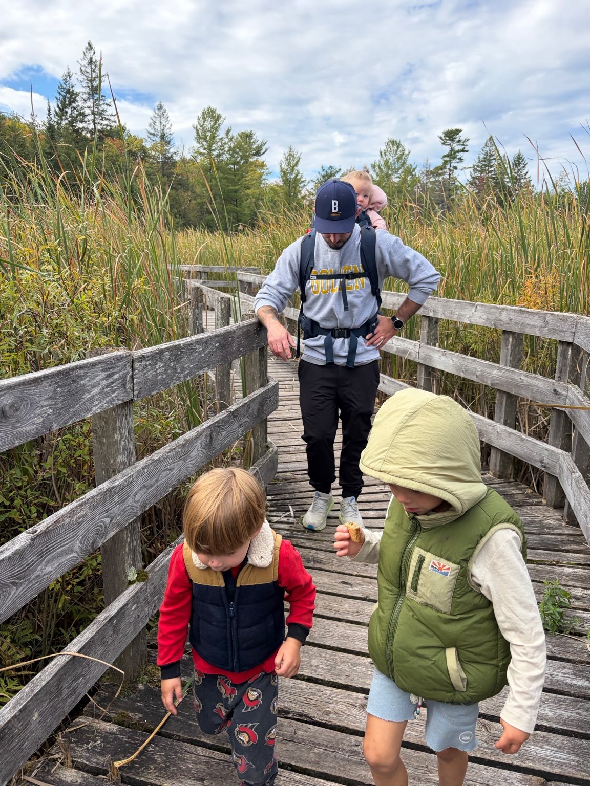 Strong for the people who count on you. Out exploring with my three children.