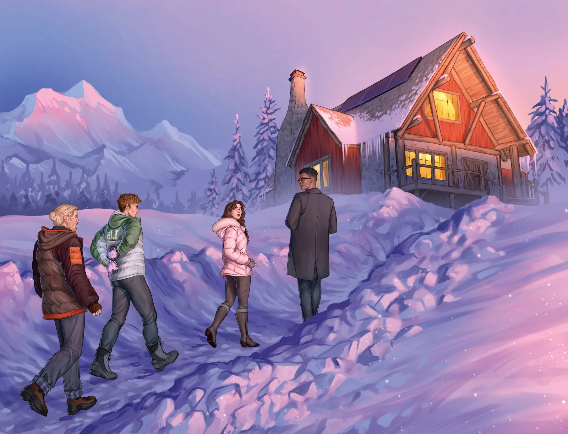 Endpages 2025 | "Three Swedish Mountain Men" Lily Gold, The Bookish Box