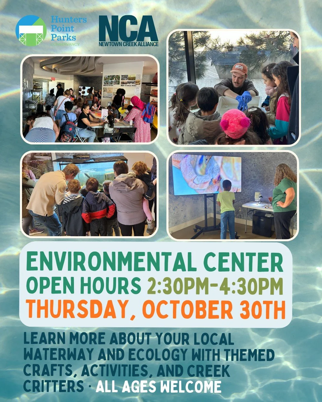 Join us this Thursday, October 30th from 2:30-4:30PM for our Open Hours at the Queens Landing Boathouse and Environmental Center!
We will have crafts, activities, and be showcasing our beautiful animals from the Newtown Creek!
For more information