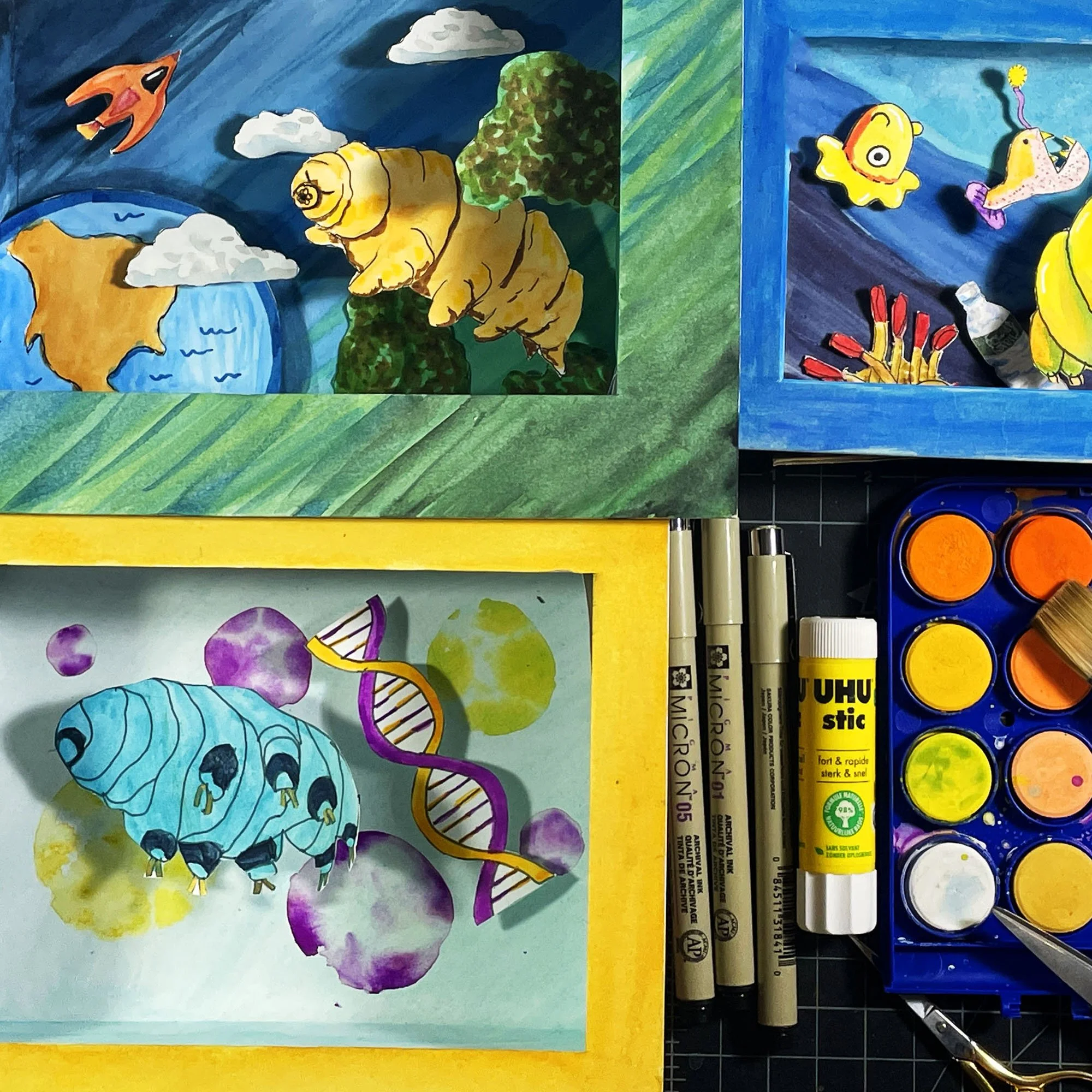 Tardigrades: The Toughest Creatures on Earth – Shadowbox Collage