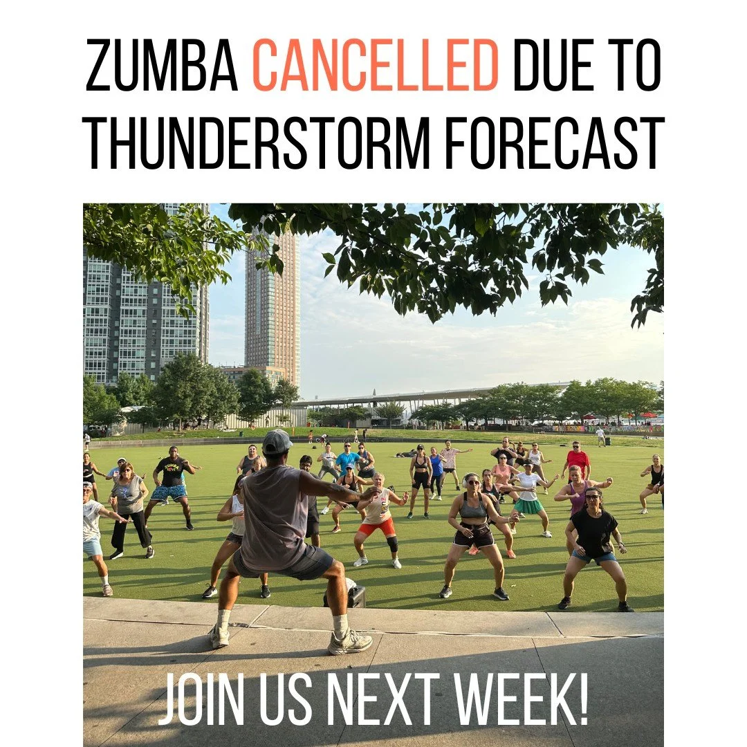 Unfortunately, we will have to cancel Zumba tonight due to a thunderstorm forecast. We hope to see you next week!