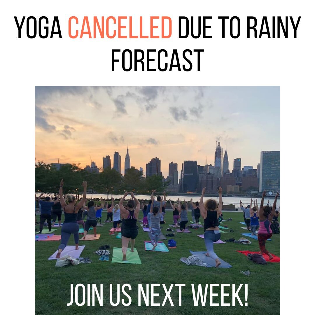 Unfortunately due to the rainy forecast this morning, we will have to cancel yoga. Join us Tuesday night or next Sunday!