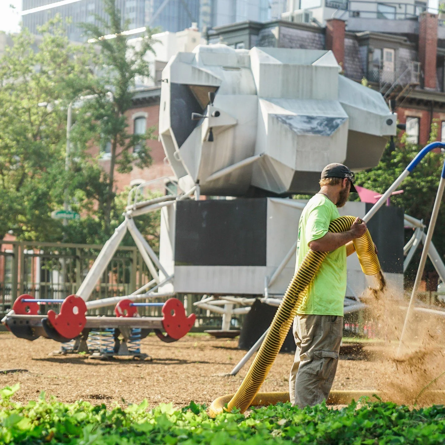 At Greener Turf Management, we use certified playground mulch to ensure safety and sustainability in every play area. Our top-quality mulch enhances playground aesthetics while providing a safe, eco-friendly surface for endless fun. 🌟🌳 #CertifiedMu