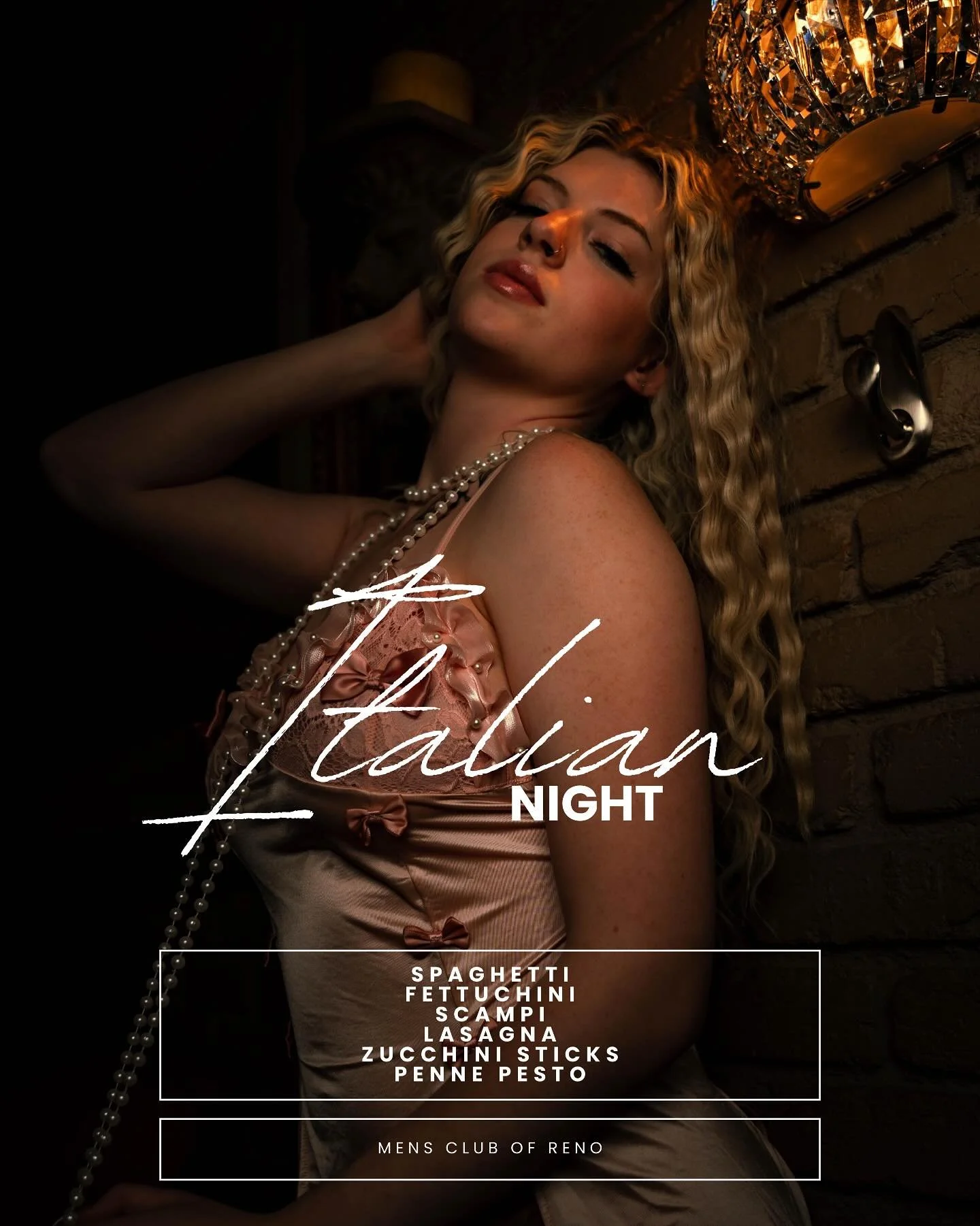 Do you love all things pasta?
Then Thursday is your night. Italian Nights bring the flavors of Italy to Reno with fresh pastas, rich sauces, and our signature scampi that keeps you coming back for more.
✨ Every Thursday. Every bite. An Italian esca