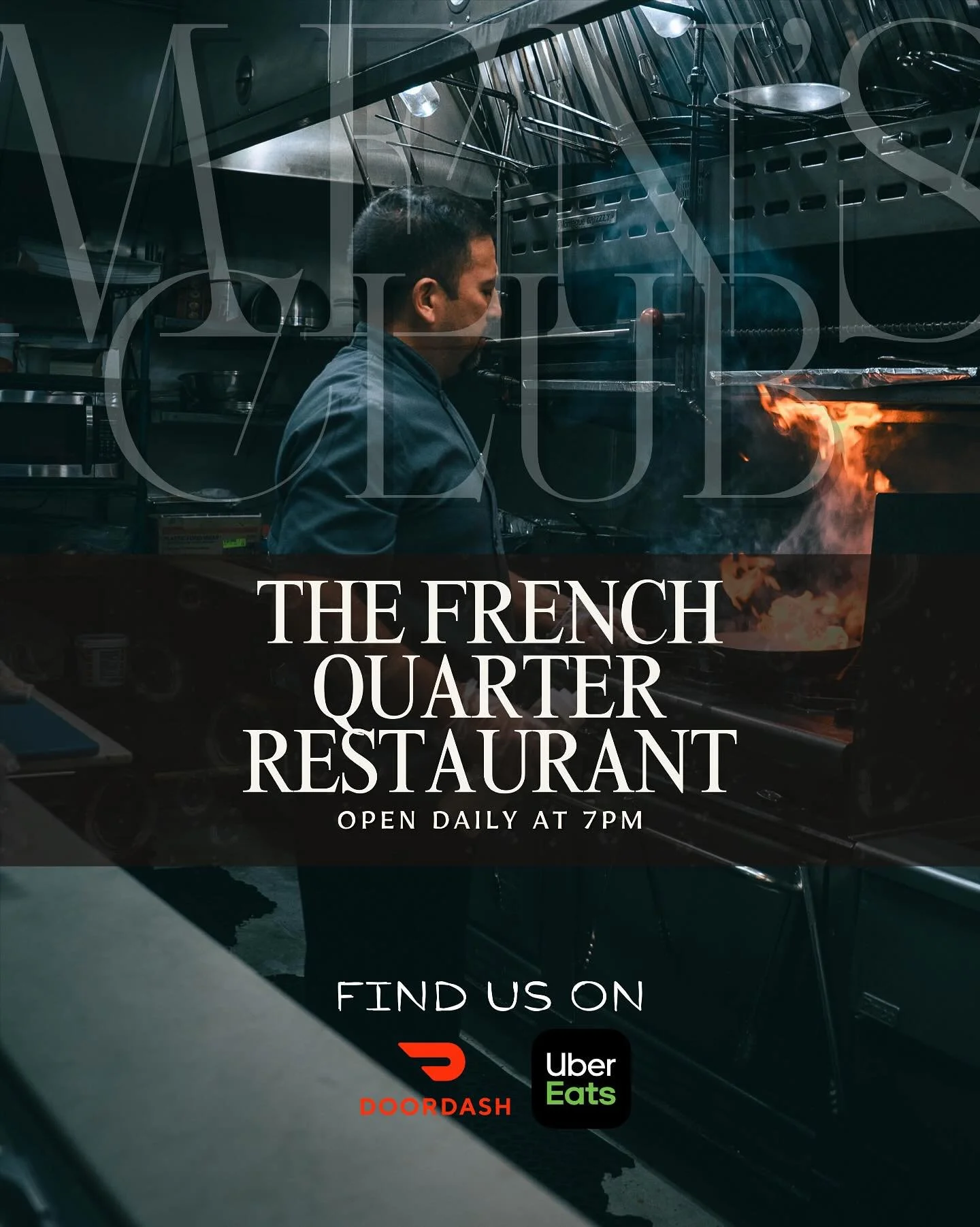 🍴✨ Reno’s hidden gem is closer than you think. ✨🍴
Our French Quarter Restaurant opens daily at 7PM, serving handcrafted flavors you won’t forget.
Dine in for the full experience—or let the flavors come to you on DoorDash and Ube