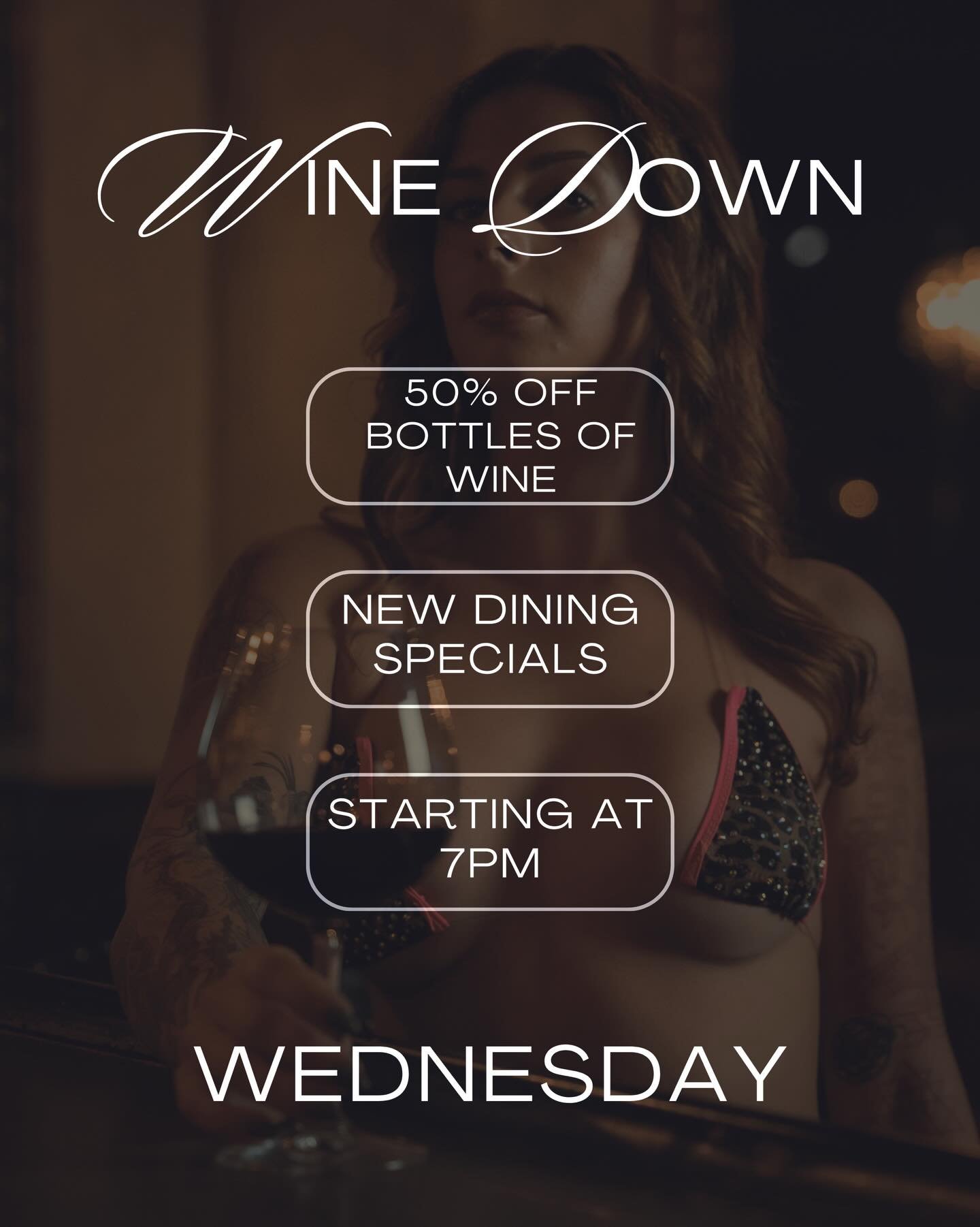 🍷✨ Wine Down Wednesday at the Men&rsquo;s Club of Reno ✨🍷
Slow things down and enjoy half off select bottles of wine all night long.

Great wine, good company, and the perfect midweek reset.