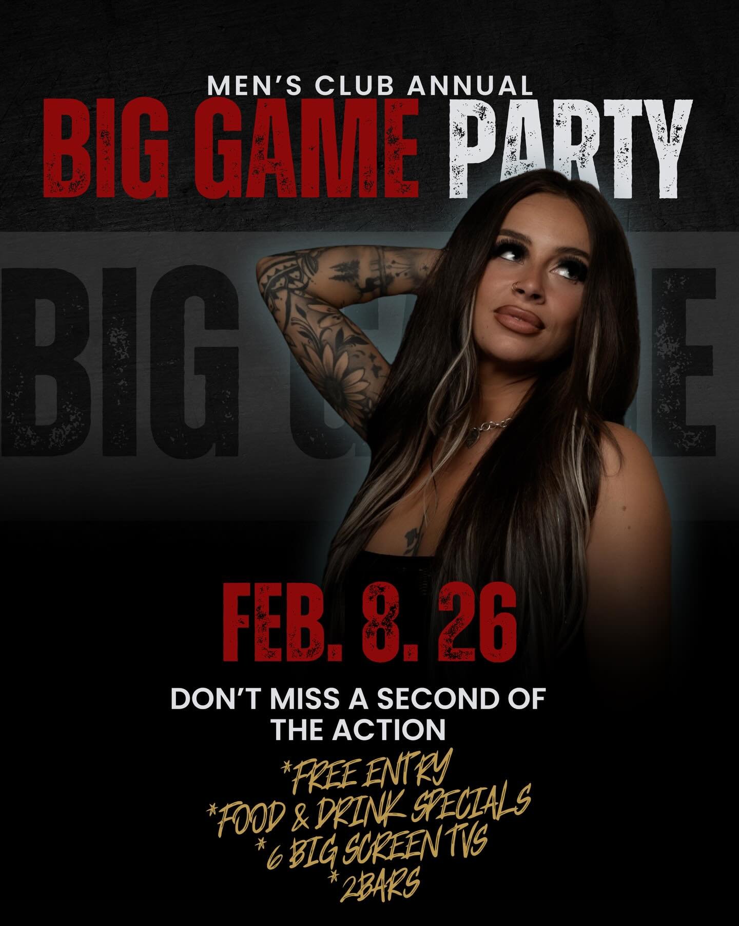 🏈🔥 Where are you watching the Big Game this year? 🔥🏈

Turn an ordinary game day into something unforgettable at the Men&rsquo;s Club of Reno during our Annual Big Game Party &mdash; one of the most talked-about Big Game events in Reno.

We&rsquo;