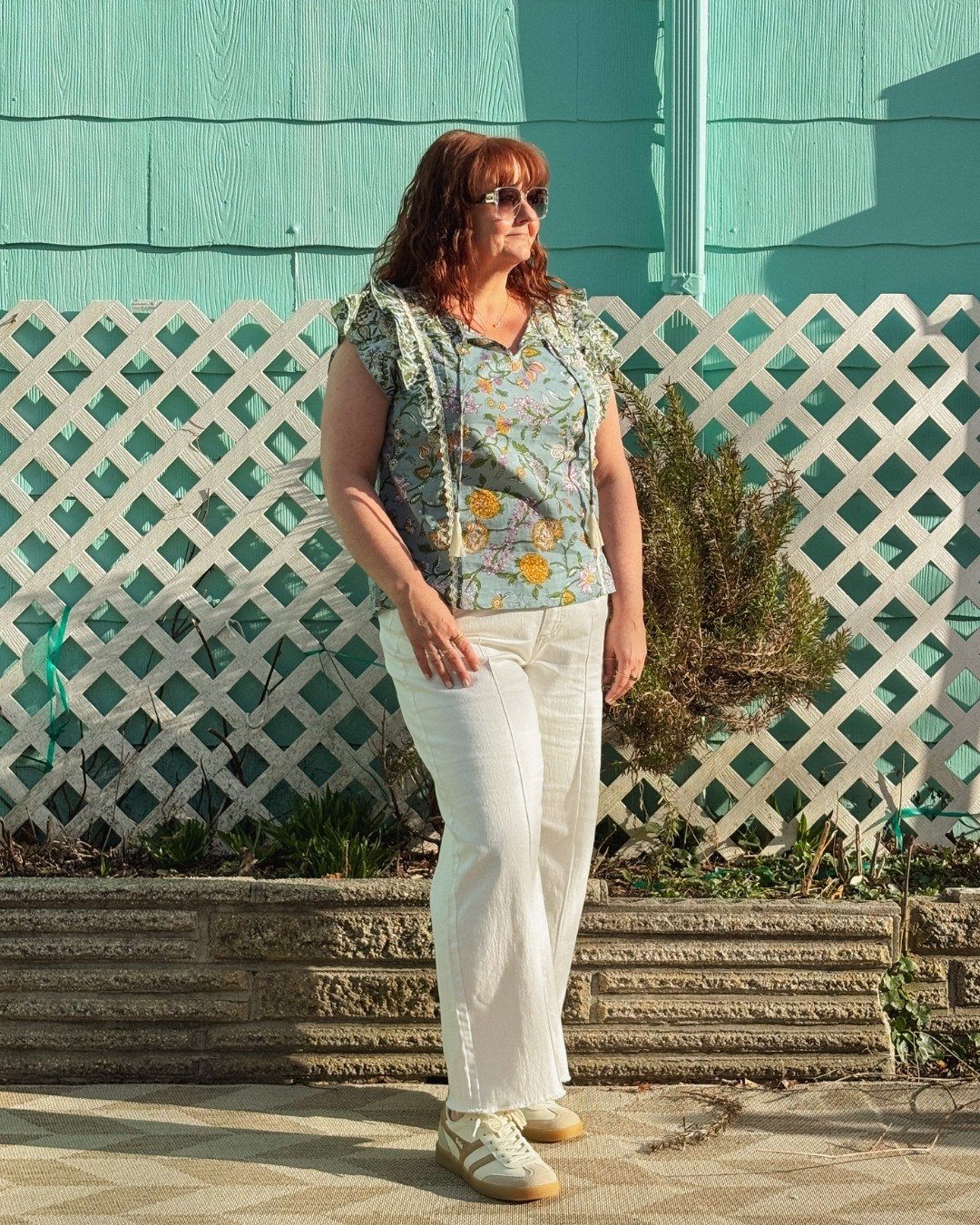 Spring is marching into town at full speed, and new arrivals are hitting Cotton Company shelves! 🌸

Check out Lorie&rsquo;s gorgeous spring-themed outfit this weekend at Cotton Company

Top: Tribal
Wide Ankle Jeans: FDJ
Sneakers: Gola

#capemaysprin