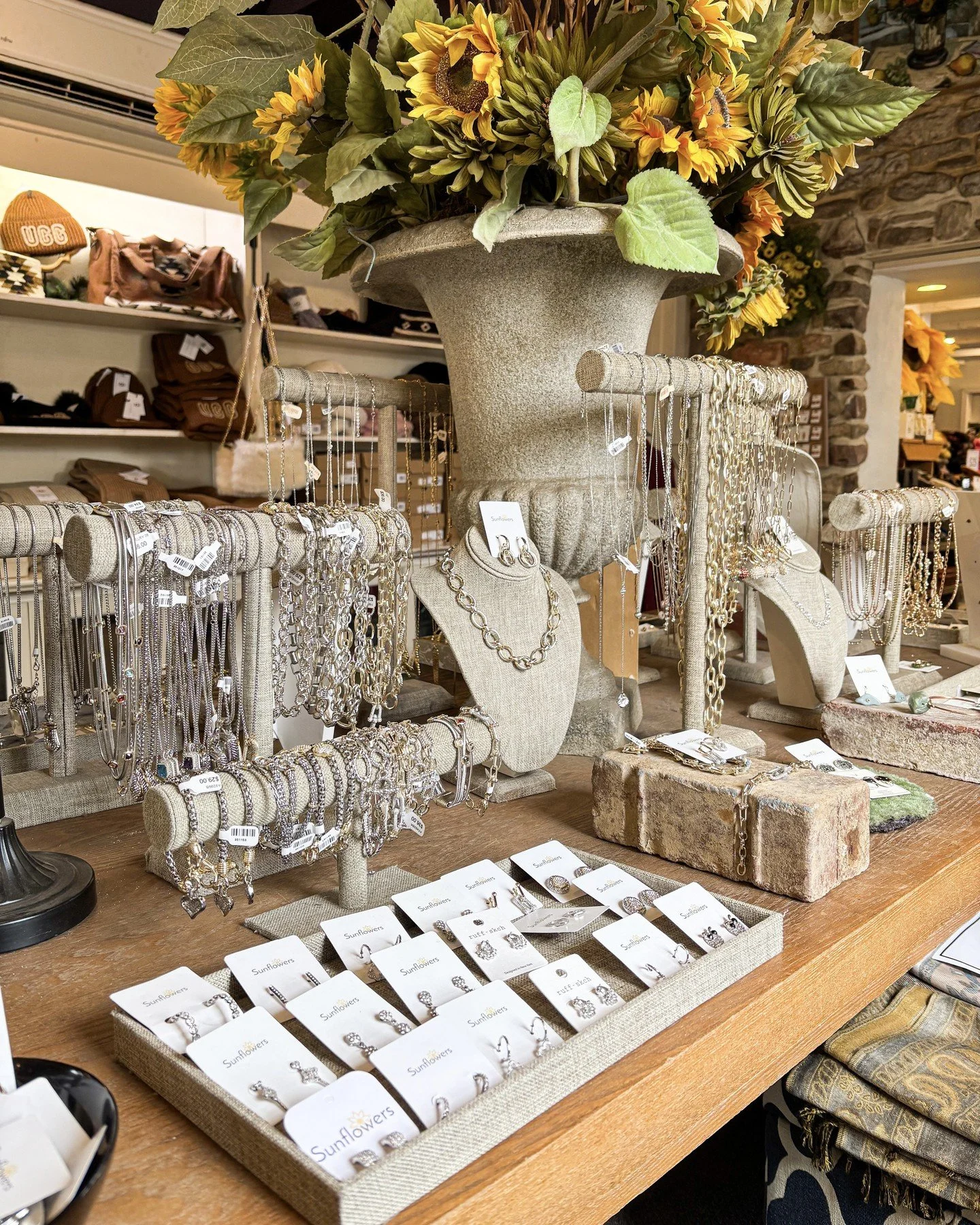 Stacks, shine, and statement pieces ✨
Come see what&rsquo;s sparkling in store.

#SunflowersBoutique #ShopLocal #JewelryDisplay #BoutiqueJewelry #AccessoryGoals #InStoreFinds