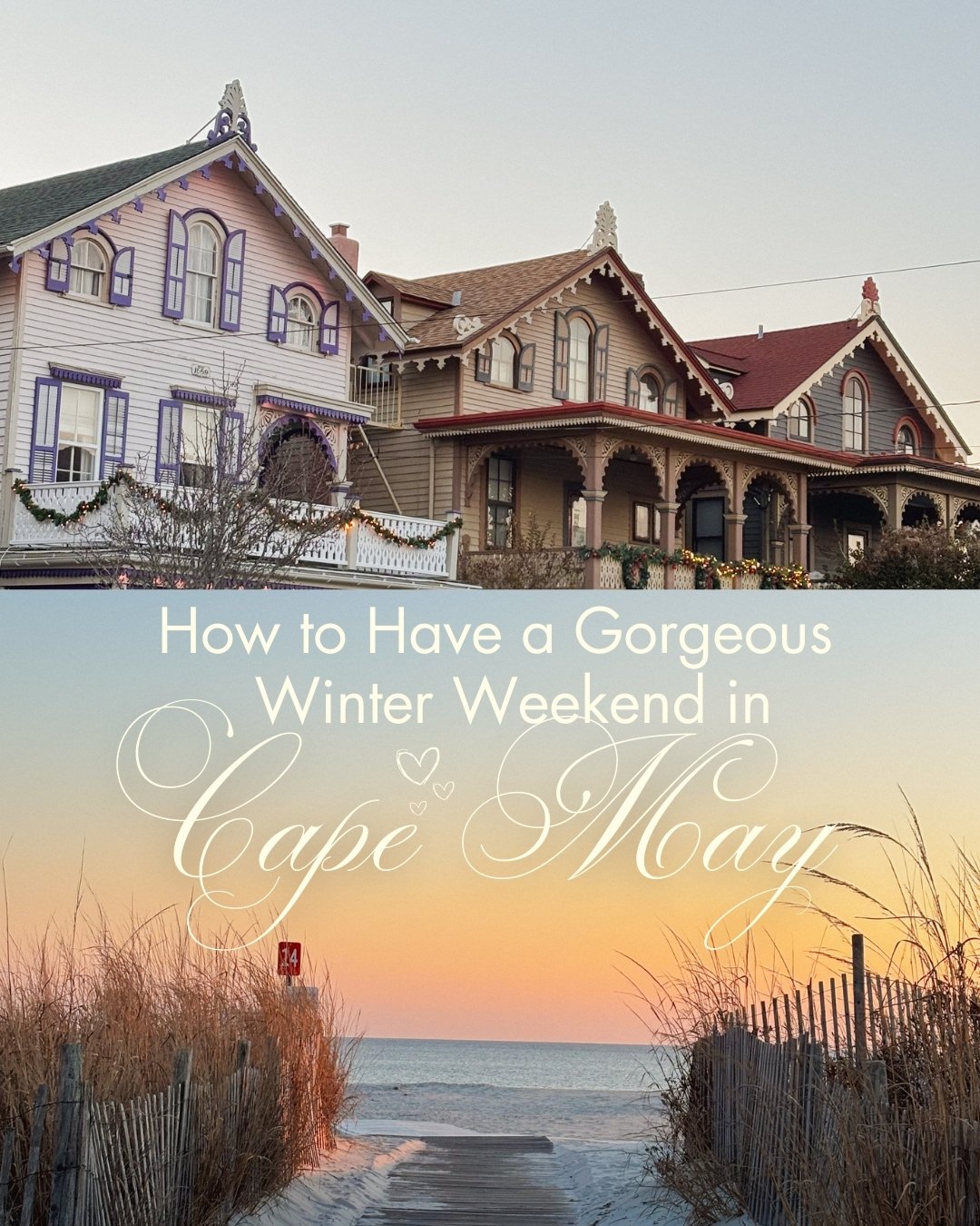 Drive down to the shore and make the most of it!

Cape May looks just as gorgeous in the winter, and we&rsquo;ve got things to do for you here 🤍

#capemaywinter #capemaygetaway #capemaytrip #capemaynewjersey #capemayliving