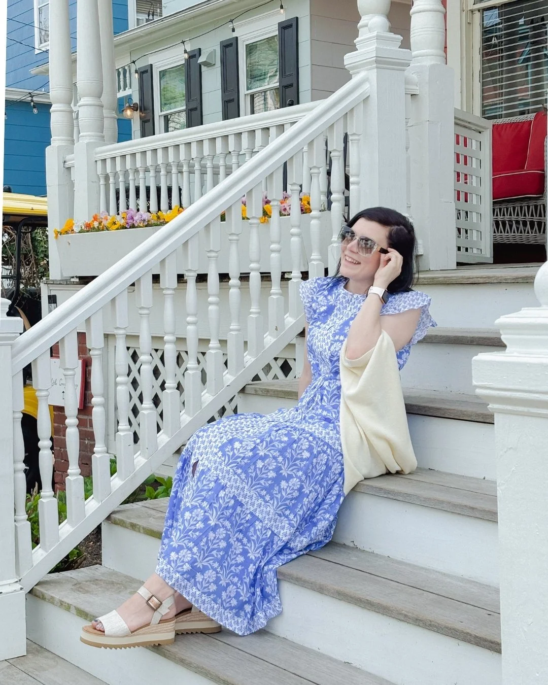 Weekend plans: say yes to a dress and walk around Cape May streets!

Sabrina&rsquo;s outfit of the day:

&bull; Blue dress: Vineyard Vines
&bull; Shoes: TOMS
&bull; Accessory: West Coast Sunglasses

#capemay #capemayshopping #capemayoutfit #capemayli