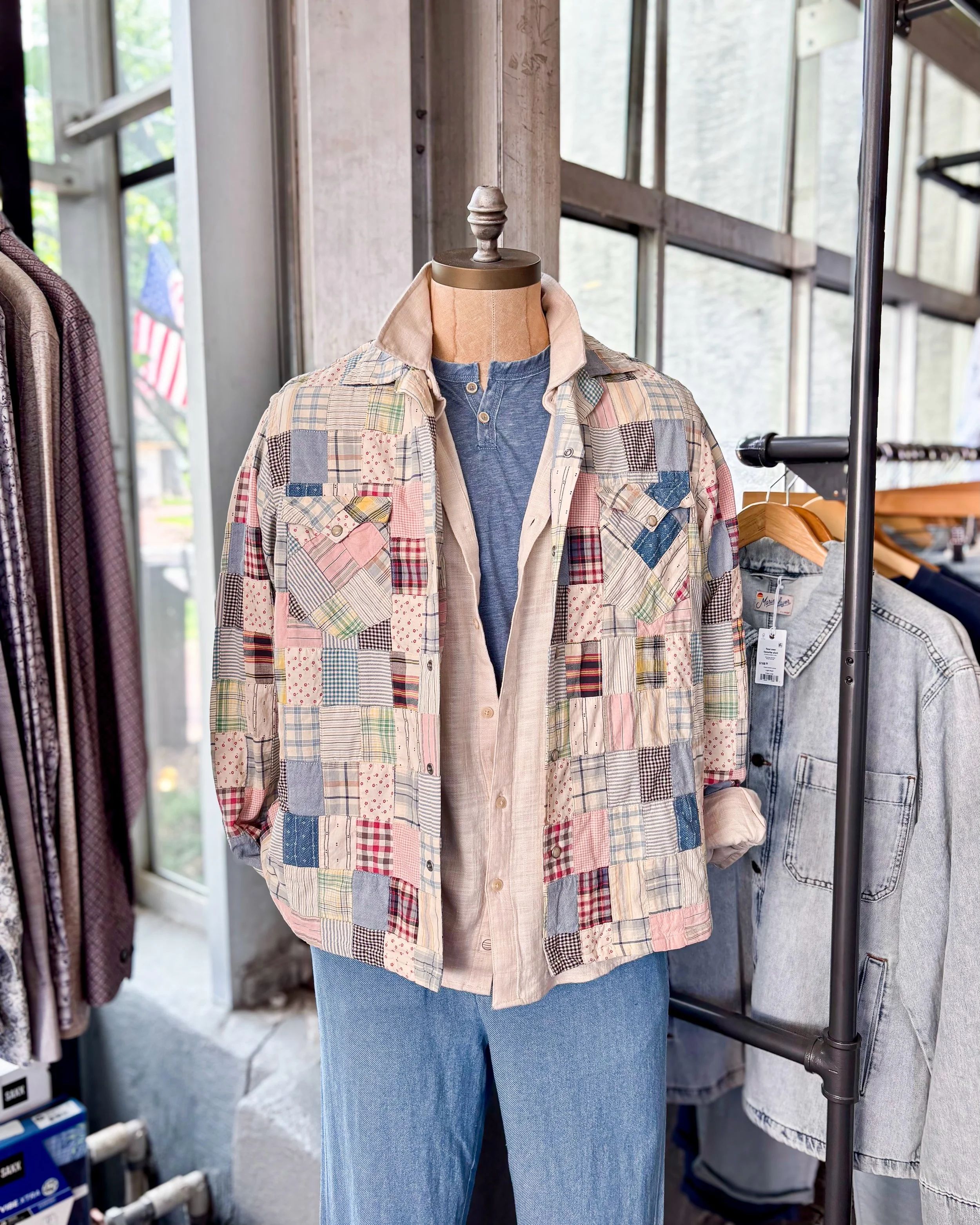 This patchwork Polo jacket is the perfect statement piece for cool summer nights and effortless everyday wear. Classic with a modern twist.

Available now at Fox &amp; Holly.

#FoxAndHolly #PoloRalphLauren #MensStyle #LightweightLayers #SummerFashion