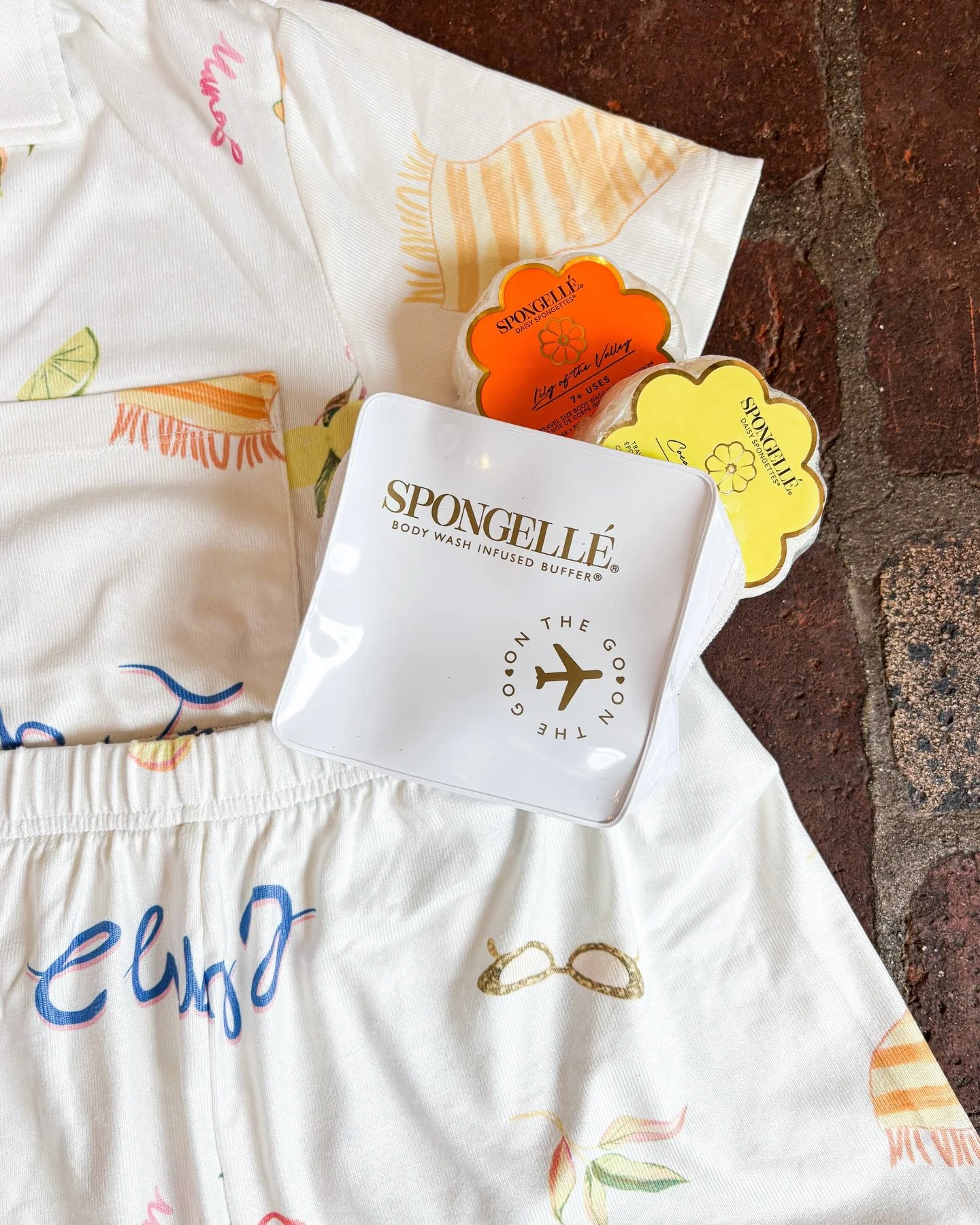 Traveling soon? Don&rsquo;t forget to buy a Spongell&eacute; as well as a storage case from our Lace Silhouettes stores. 

These body-wash-infused sponges are made of natural cleansing ingredients and gentle exfoliation. They can last up to 14 washes