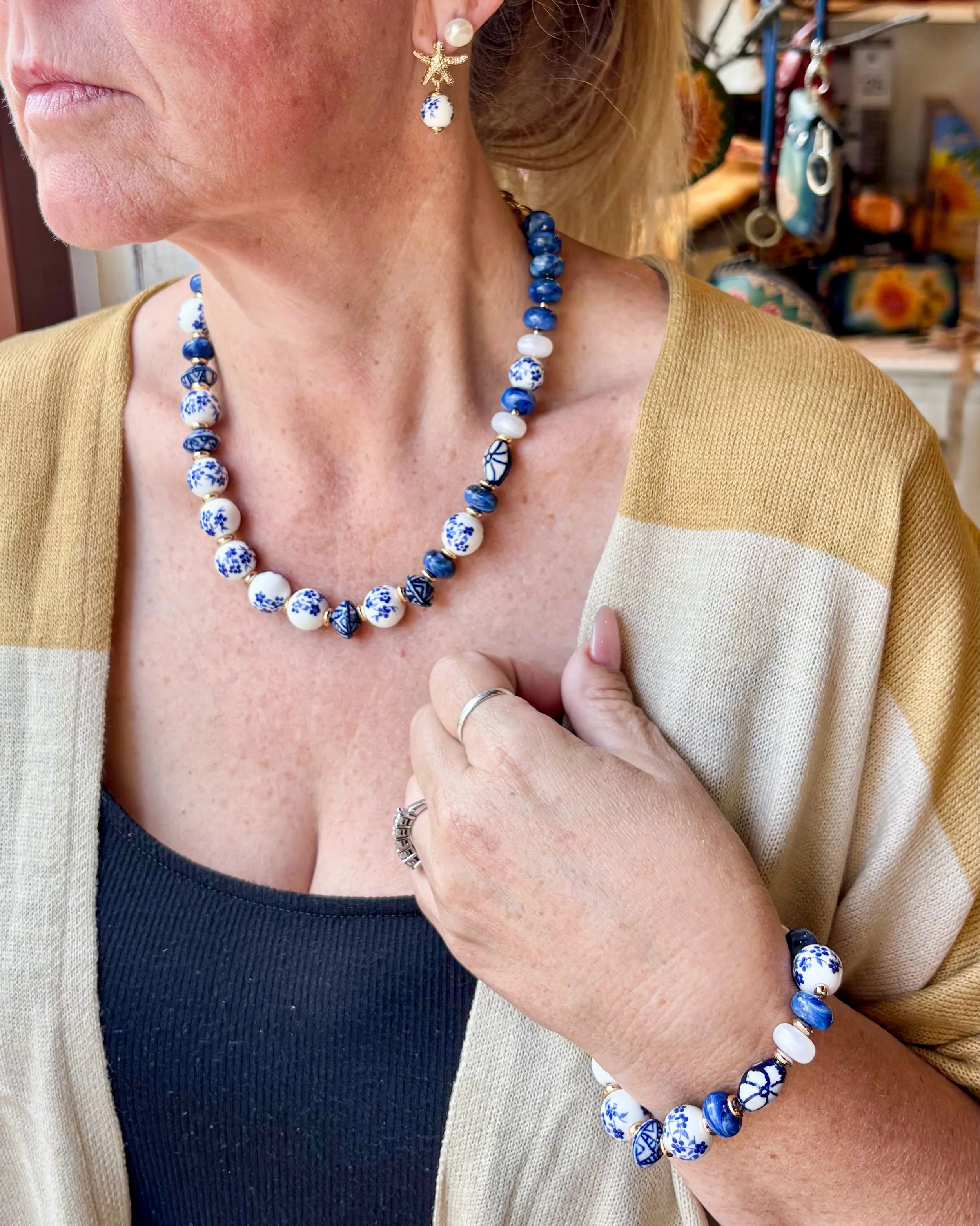 Coastal charm, with a touch of blue. 🌊🤍

Inspired by seaside treasures and timeless blue-and-white patterns, these new jewelry pieces bring effortless coastal style to any outfit. Whether you&rsquo;re headed to the shore or just dreaming of it, the
