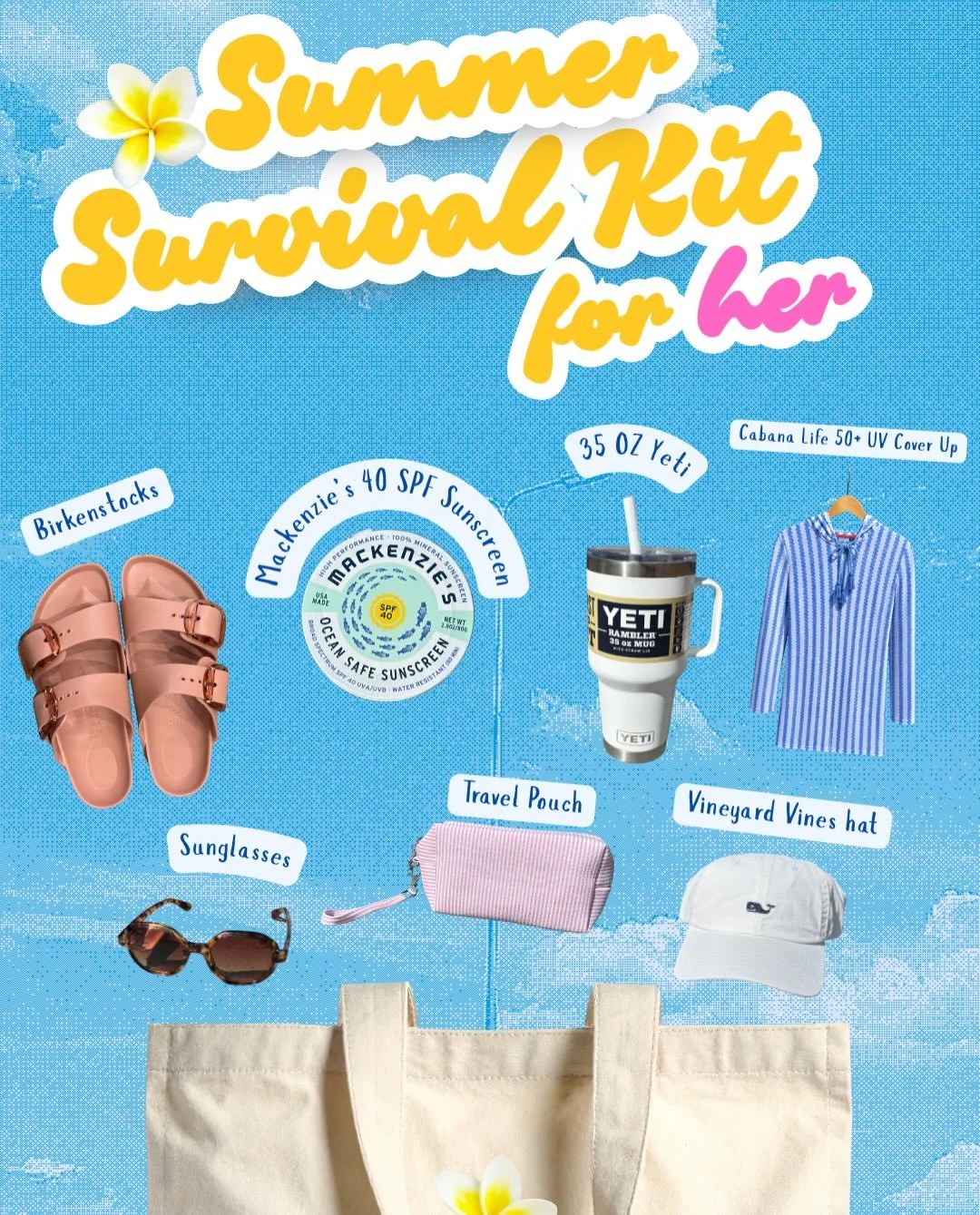 The Summer Survival Kit ☀️🌊

Everything you need for a hot summer day.

What&rsquo;s in yours? 🤍

#cottoncompany #capemay #summer #jerseyshore