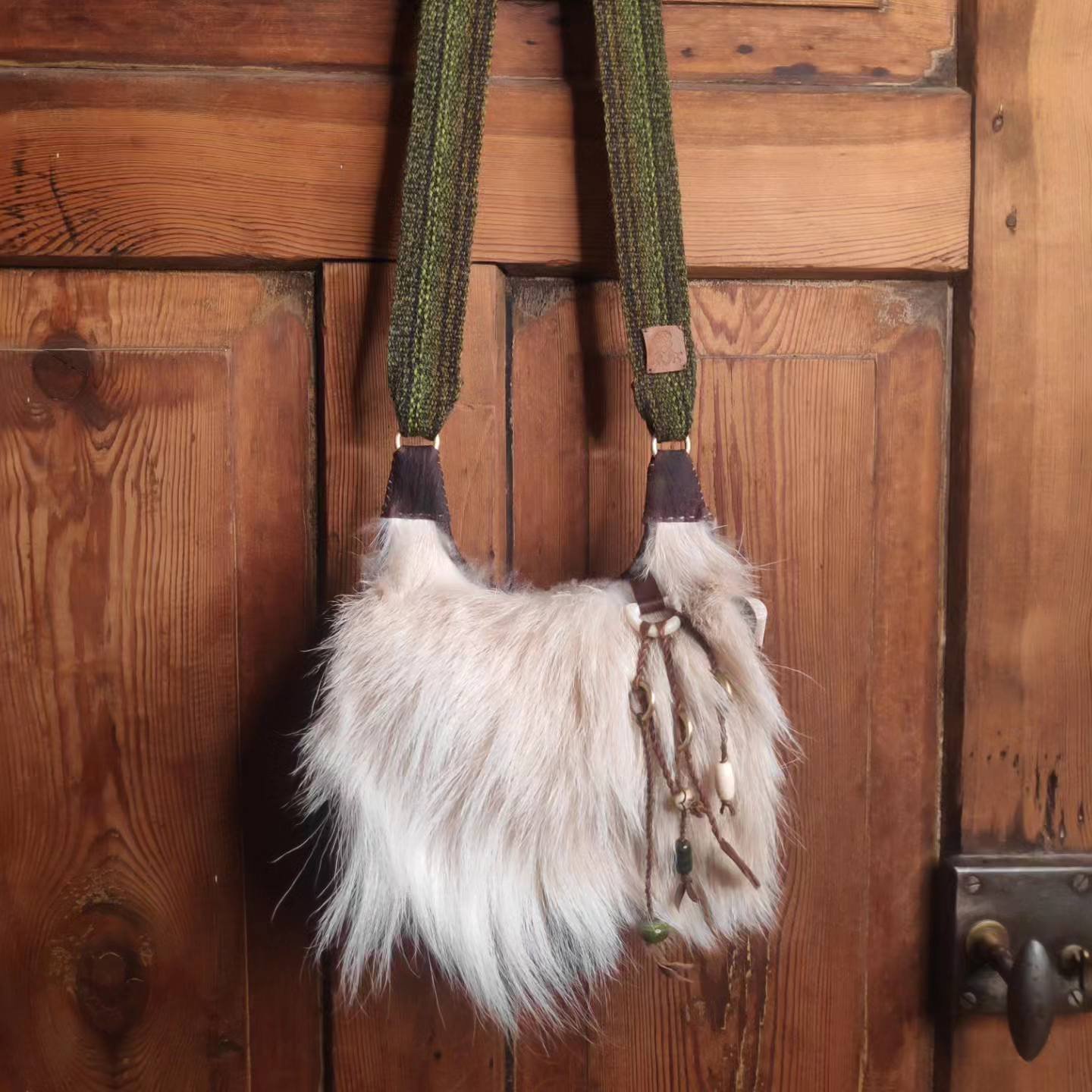Goat skin shoulder bag