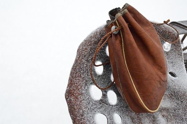 Bag with fish leather
