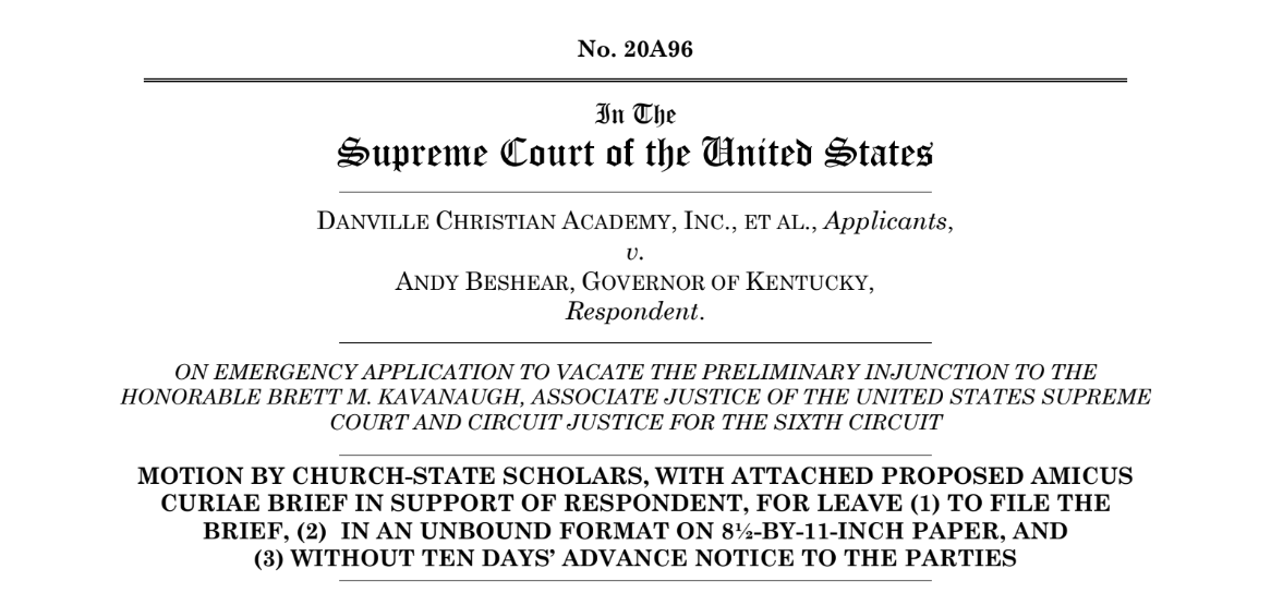 Amicus Brief: Danville Christian Academy v. Beshear