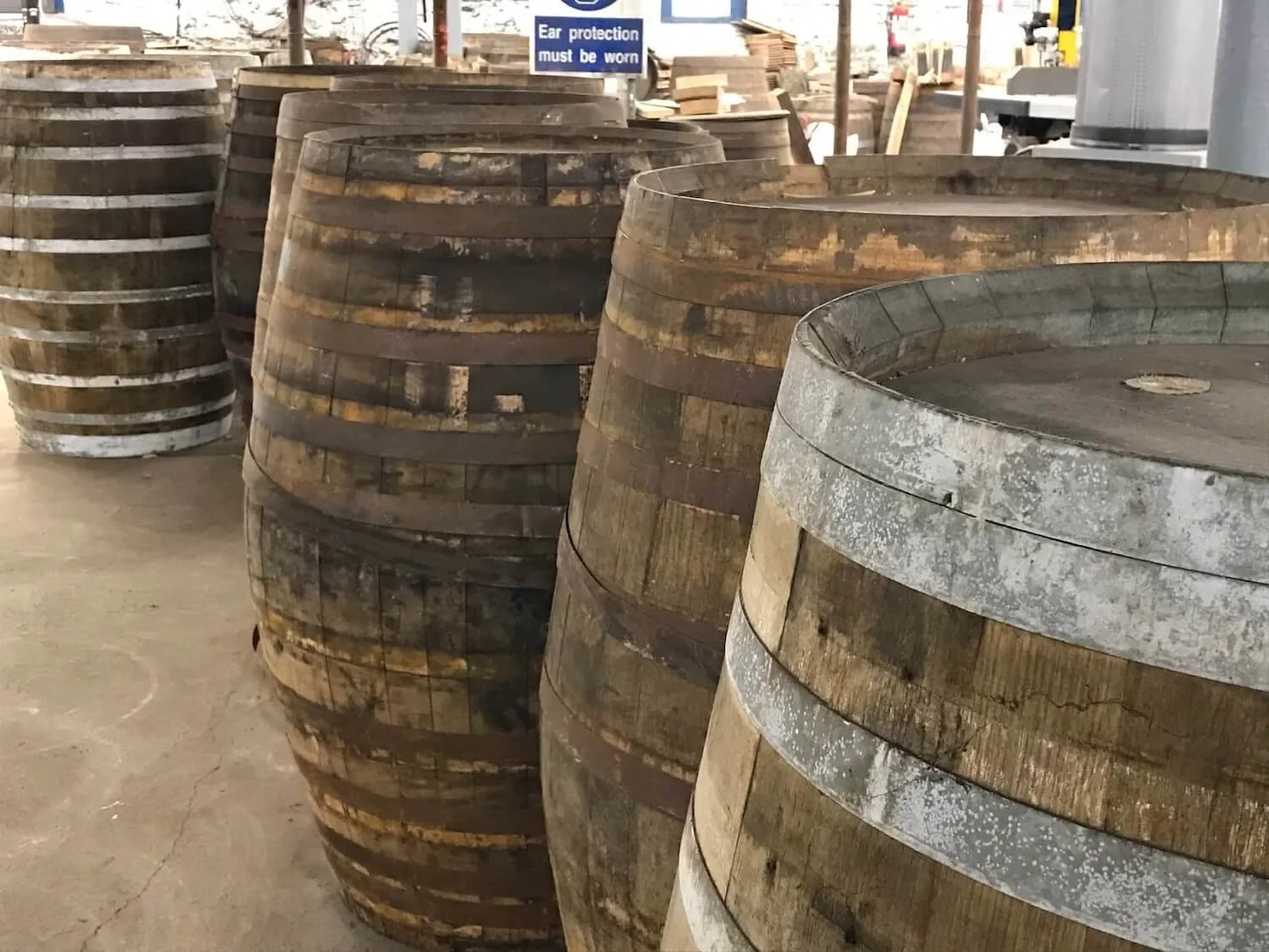 six Jameson casks