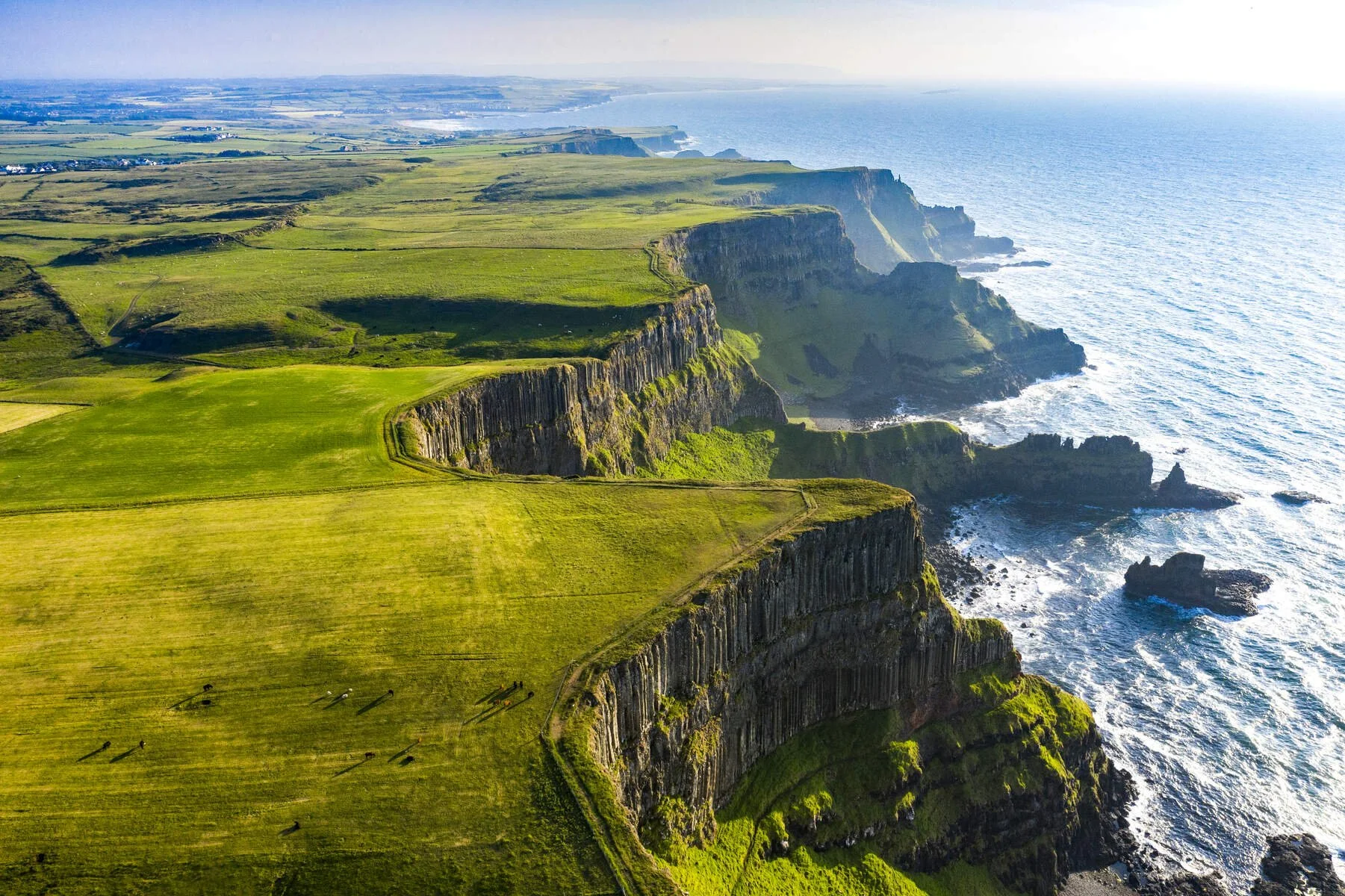 green cliffs in Ireland