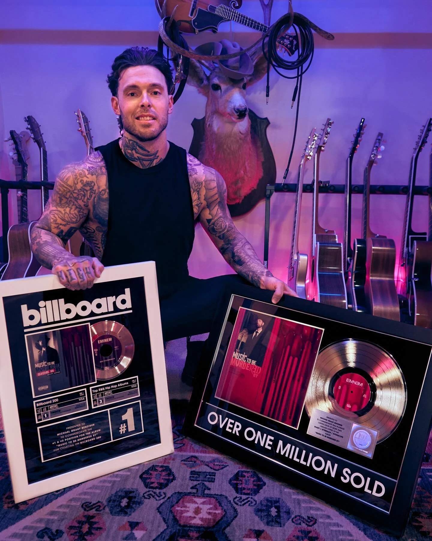 These came out incredible and I&rsquo;m honored to have them.

Thank you Eminem and RIAA. To contribute even a drop in the ocean of such titanic figure in music fills me with gratitude.

Platinum &amp; Billboard placement are both firsts for me and I