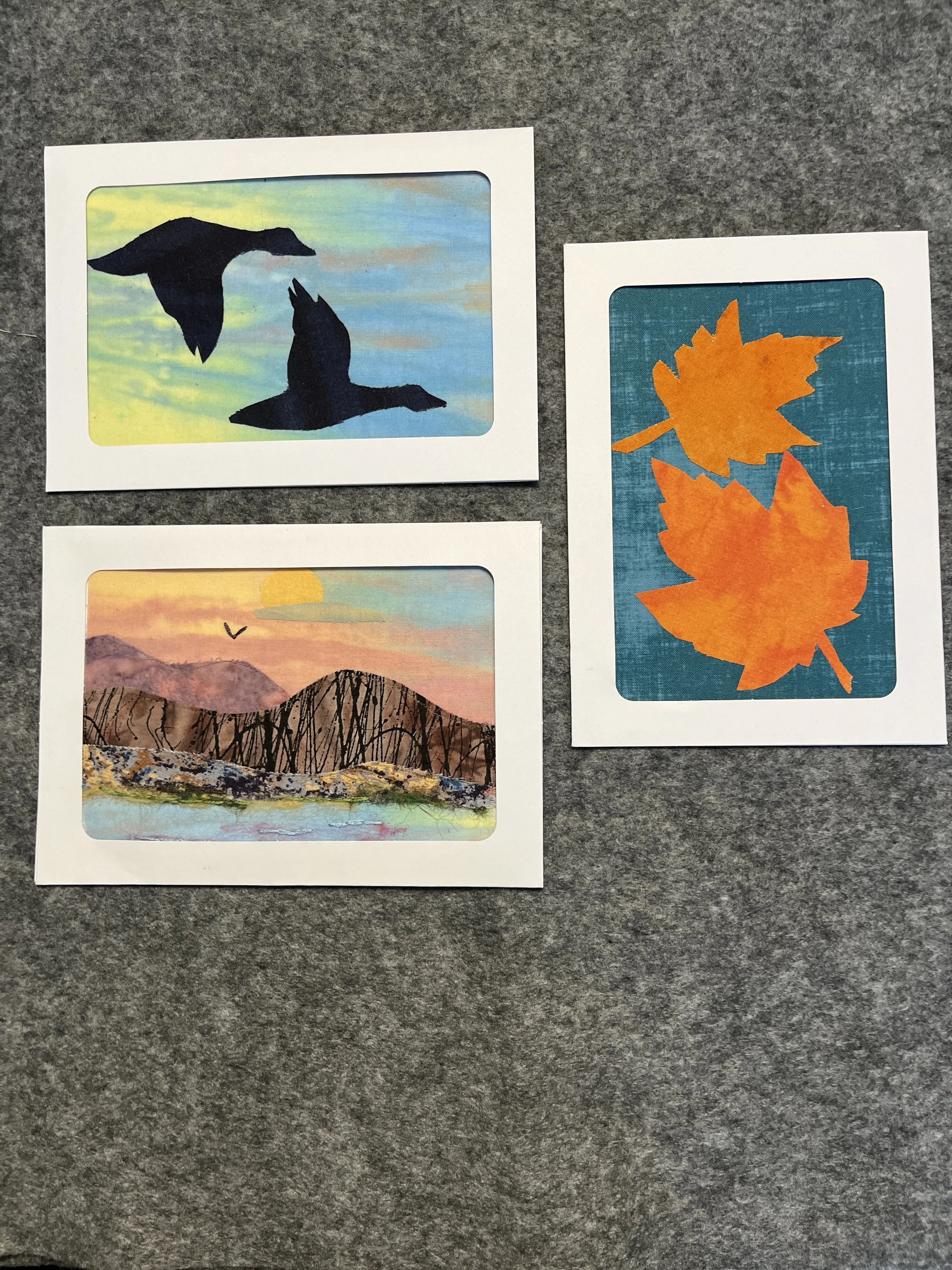 Fabric Cut and Paste Cards