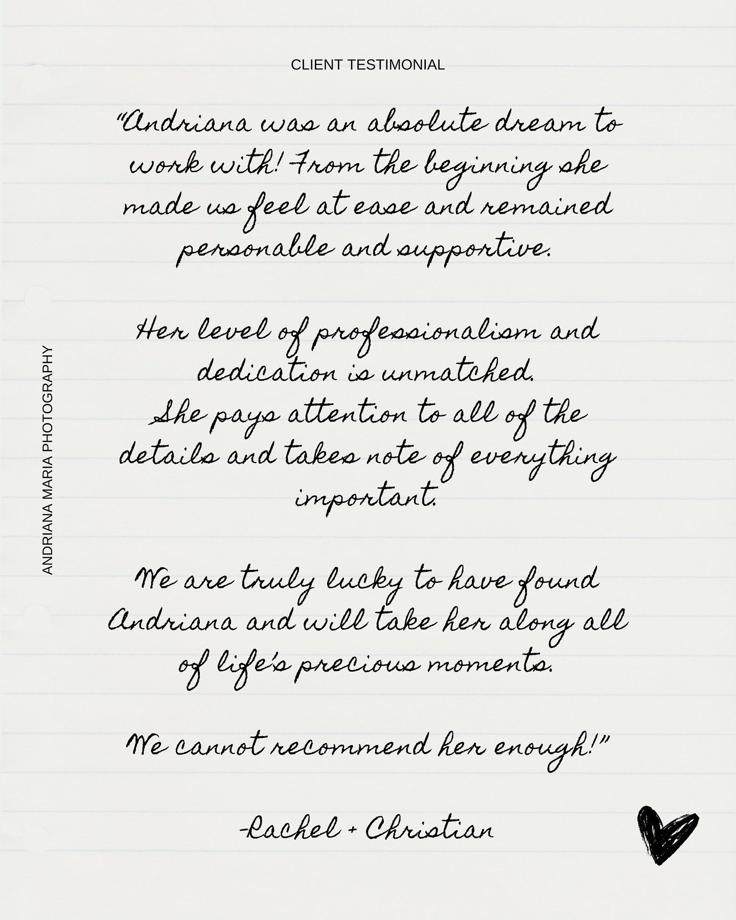 The sweetest words from Rachel &amp; Christian!🥹🤍✨ I swear knowing my clients feel this way even after their day has come and gone is the best feeling🥹😭🤍