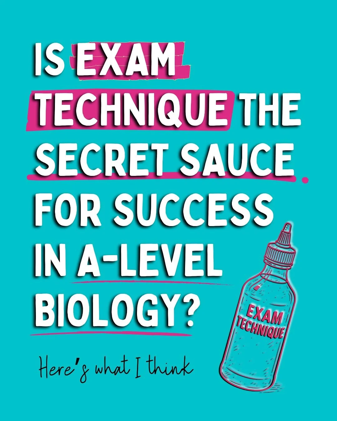 As an examiner and OCR A-Level Biology tutor that specialises in exam technique, my answer might surprise you&hellip;

You can&rsquo;t fix poor knowledge or lack of effort with exam technique. 🫣 

BUT if you understand the content, you&rsquo;re putt