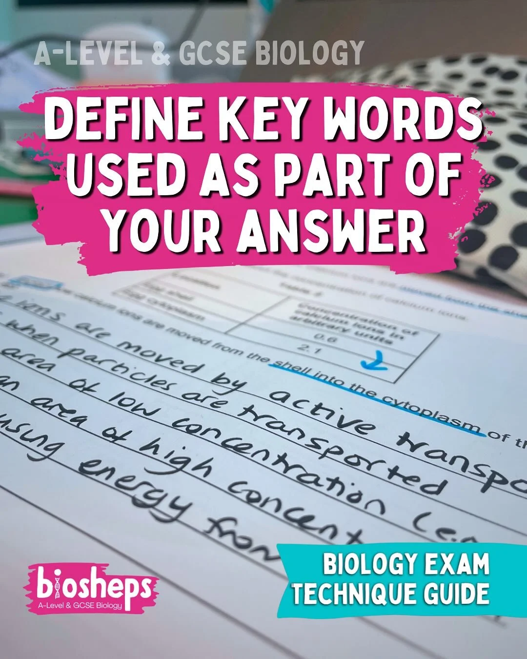 Are you using this easy exam answer upgrade in GCSE or A-Level Biology?! 🧬 

In the 2nd of my exam technique series, we&rsquo;re talking about the importance of demonstrating your knowledge to the examiner.

You can do this by incorporating definiti