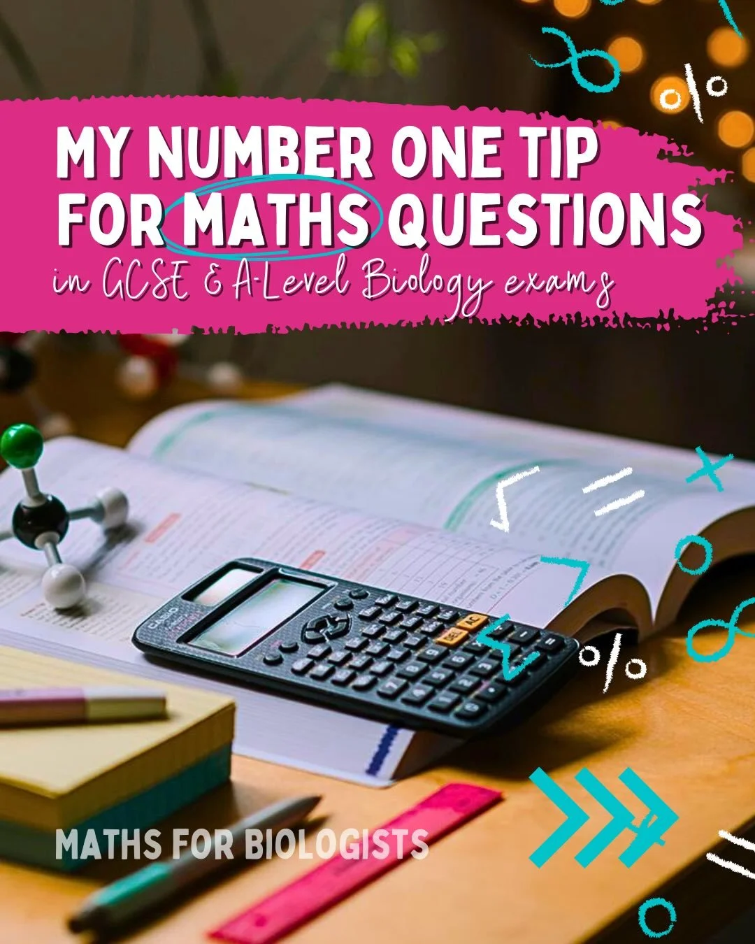 Maths accounts for 10% (minimum!) of the marks in GCSE &amp; A-Level Biology ➗

At A-Level, it&rsquo;s the equivalent of L3 maths (A-Level Maths standard!) so can be really challenging - from statistical tests to rate calculations, there&rsquo;s a ra