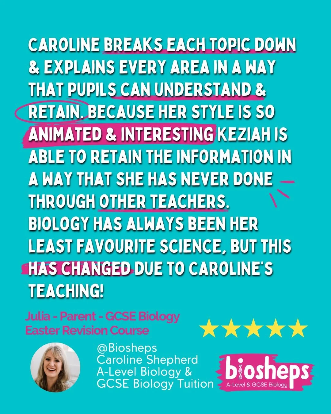 Every year I meet GCSE Biology students and parents, who tell me some version of the same story.

✅They&rsquo;re working hard.
✅They&rsquo;re revising.
✅They&rsquo;re doing the past papers.

But biology still feels&hellip; slippery! Uncertain. 

Not 