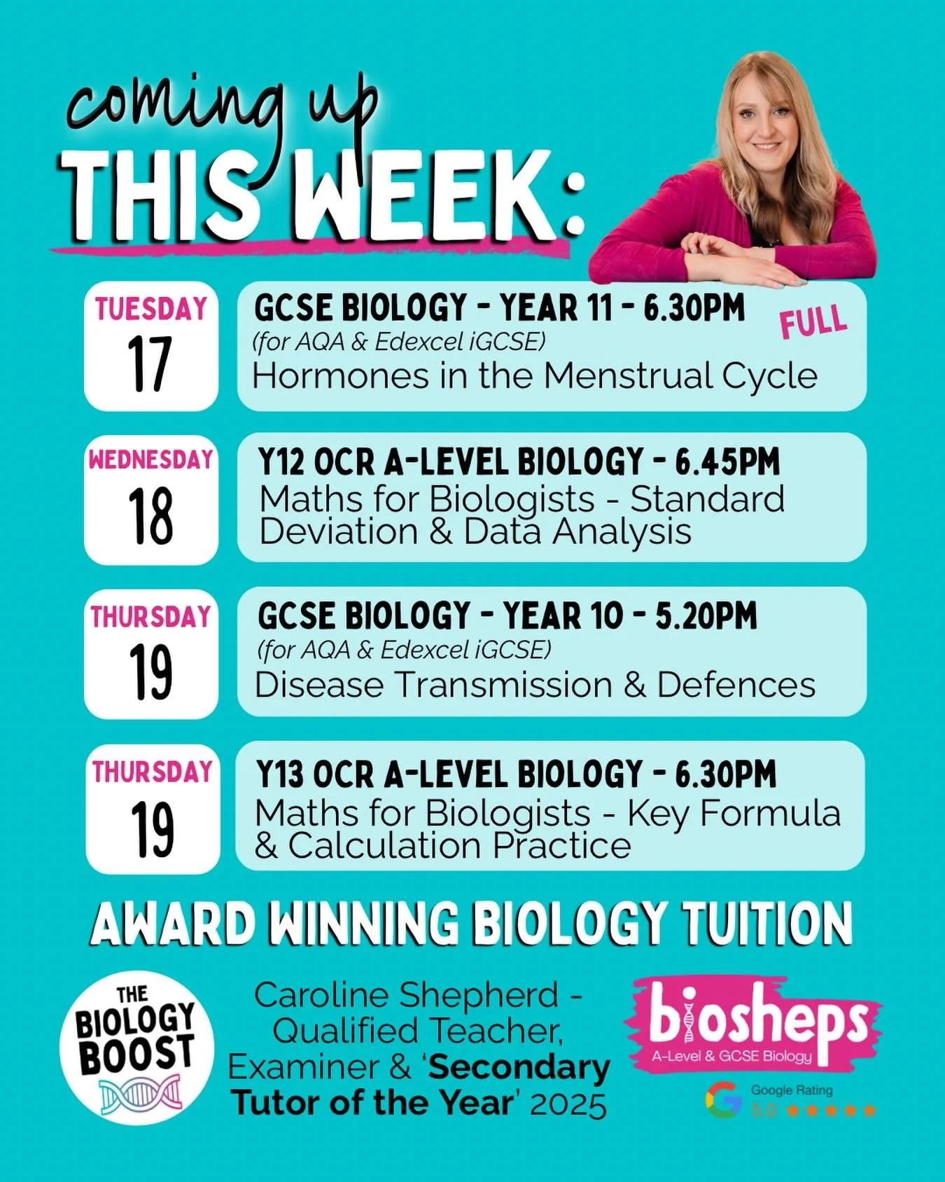 Maths in A-Level Biology: love it or hate it?!

This week is ✨MATHS WEEK✨ in the @thebiologyboost programme for OCR A-Level Biology.

With maths skills making up at least 10% of the marks in your exams, mastering maths can make a HUGE difference to y