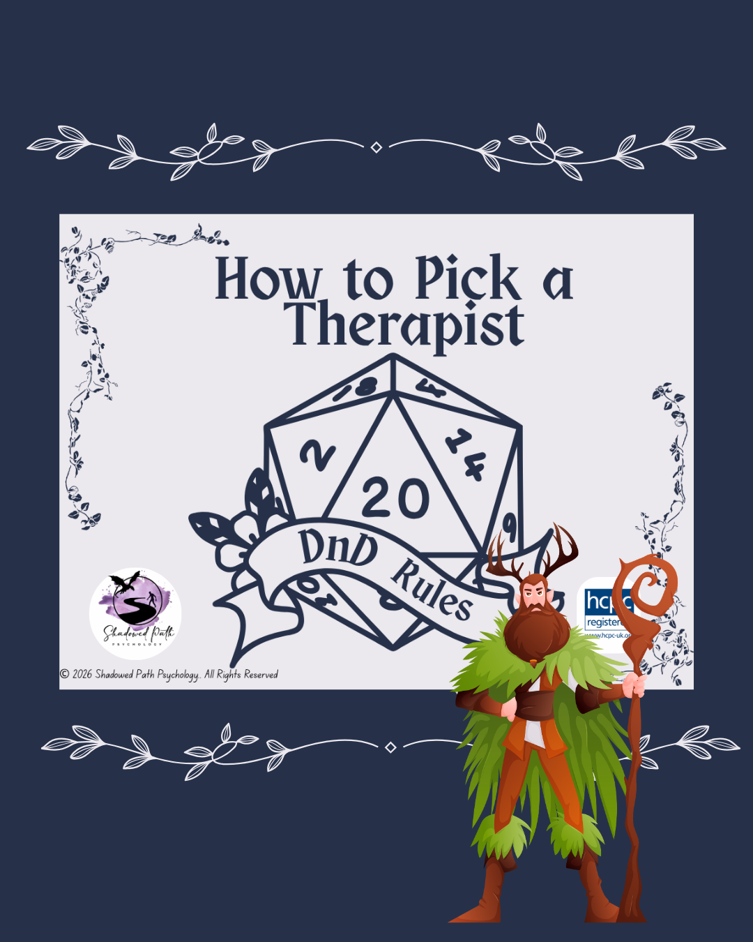How to Pick a Therapist: DnD Rules