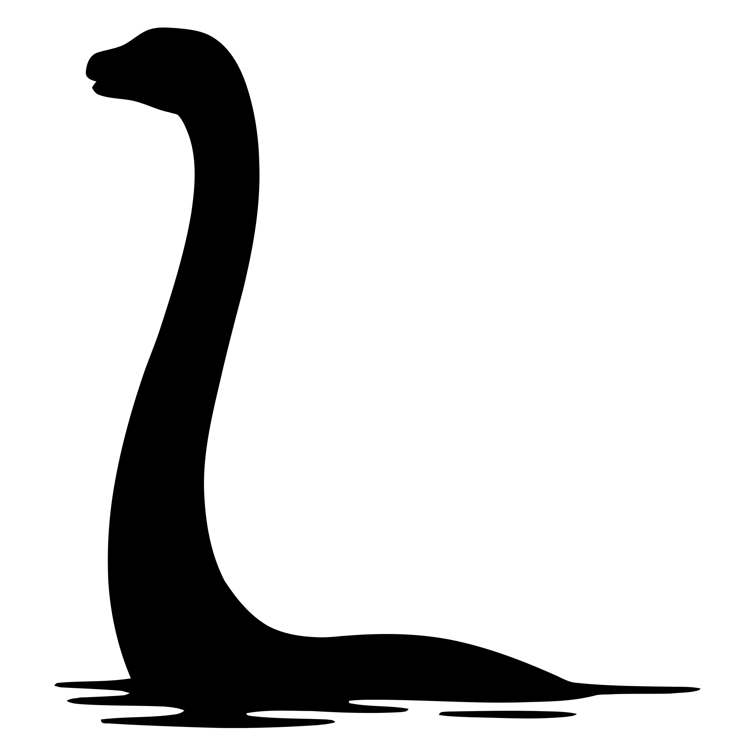 black loch ness monster silhouette