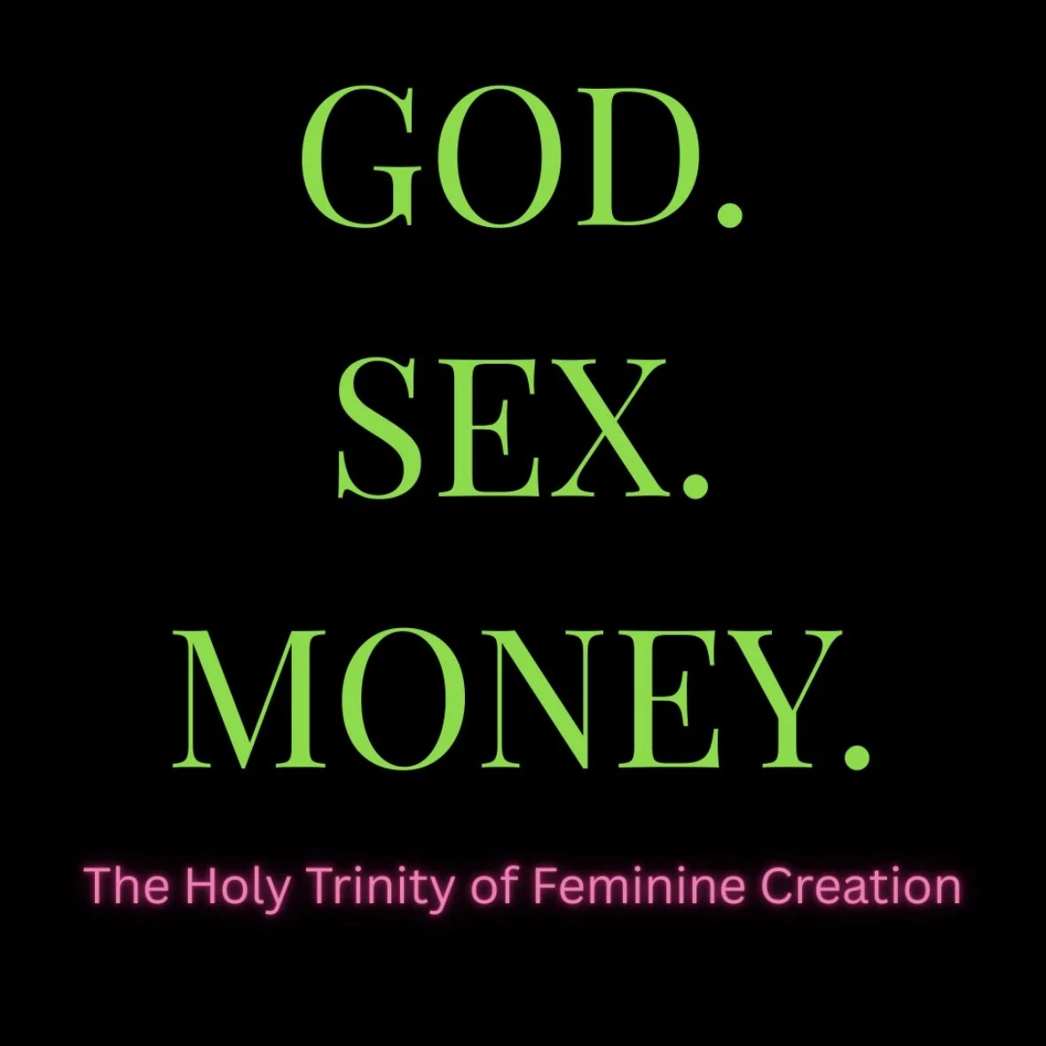 GOD. SEX. MONEY ~ Payment Plan