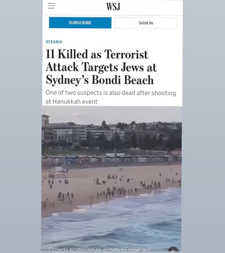 This is not random. This is not sudden. This is what happens after a year of synagogues torched, Jewish homes vandalized, threats normalized, and hate excused as politics. Today, Jews were murdered at a Hanukkah celebration in Sydney. Antisemitism al