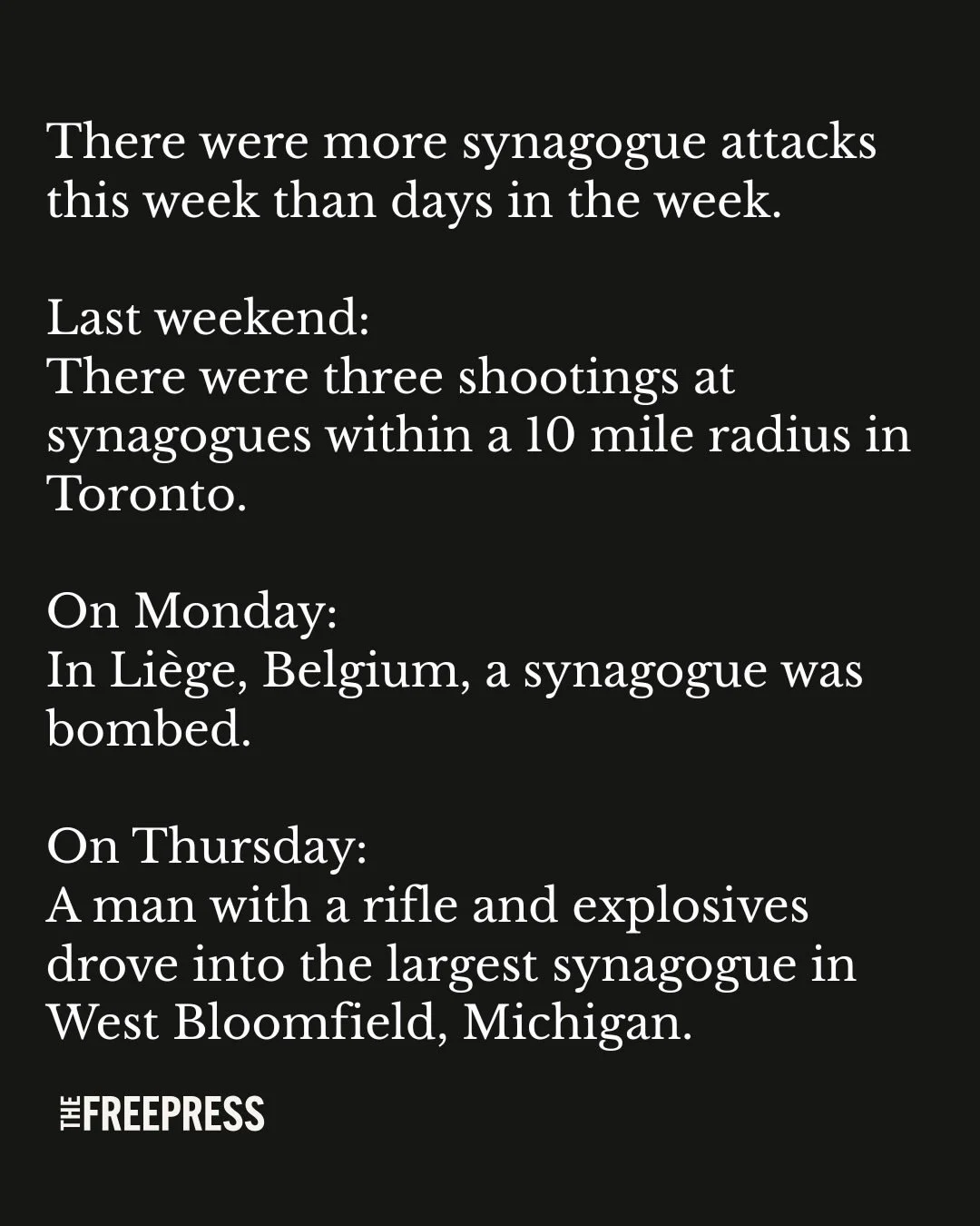 Here you go, you globalized the intifada. Your reckless encampments and slogans. We told you what it would result in. You own this.