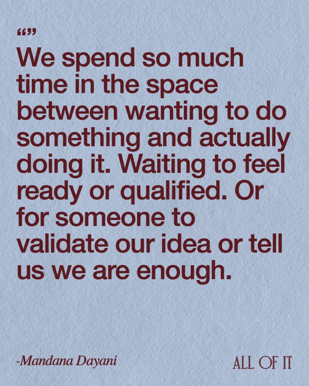 What would change if the goal wasn&rsquo;t to get it right, but just to start? This week&rsquo;s All of It: AI brainfry, Oscars fashion winners, and a reminder to try shit. Link in bio.