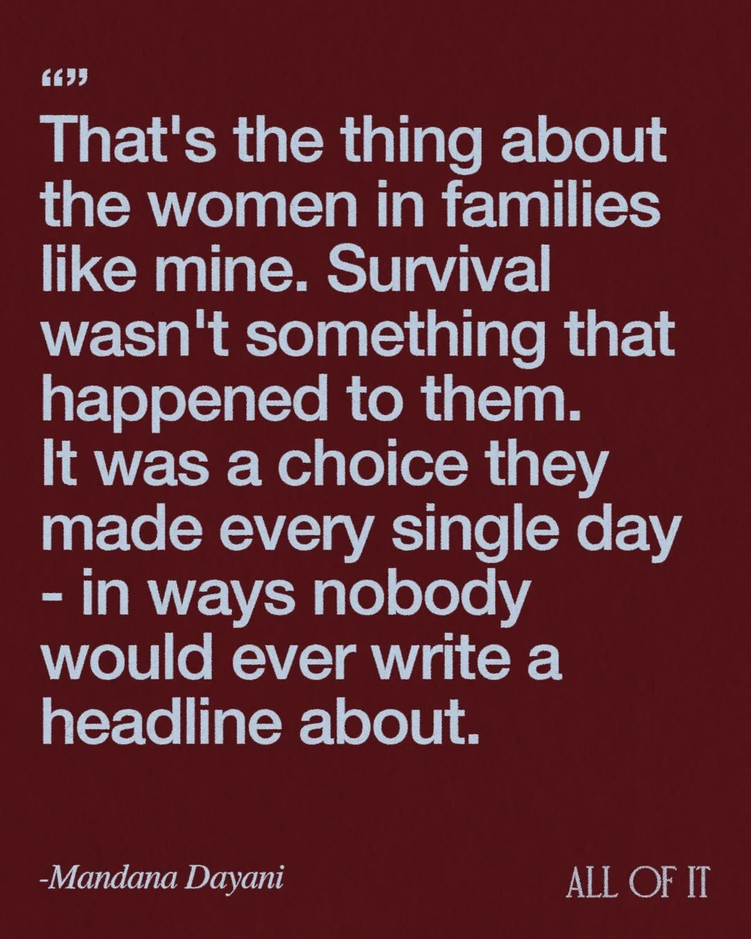 A note on motherhood, the women who shaped me, recent bites, and a mini rant on sincerity. New issue of All Of It is live now.