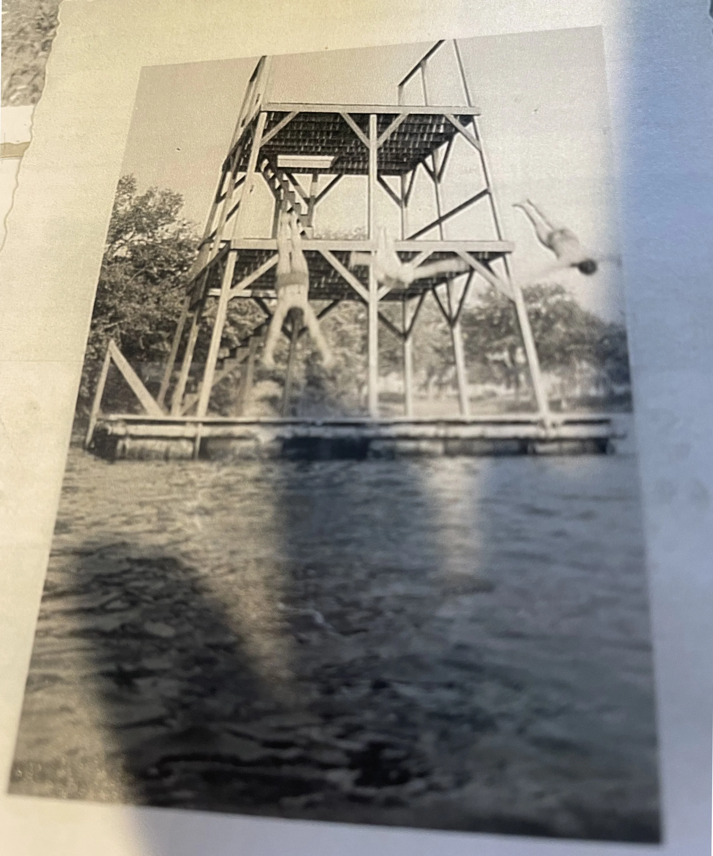 Ashfield Lake jumping and diving structure. (Photo courtesy of Susie Hanna, Paul & Carol Agrillo)