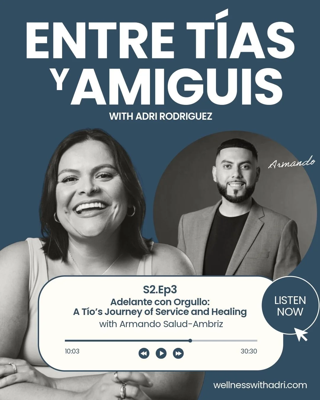 ✨ Our first t&iacute;o episode is here ✨

Entre T&iacute;as y Amiguis is rooted in healing, identity, and breaking cycles. That work expands beyond gender, beyond heteronormativity, and beyond the roles we were told to play.

Traditionally, Latino me