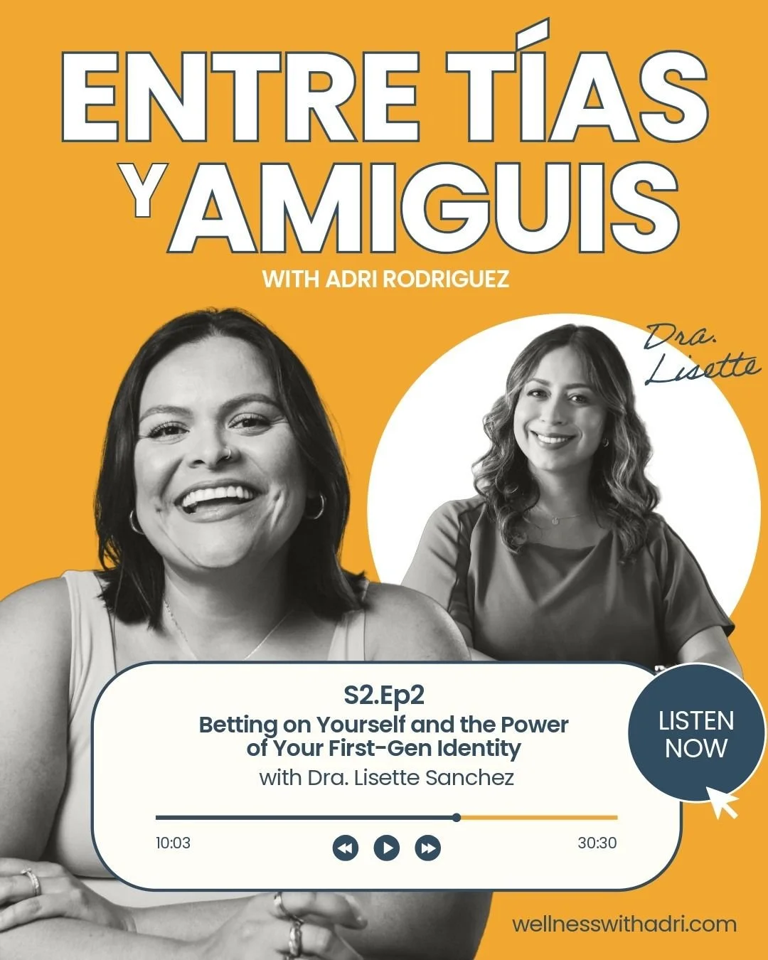 ✨ New Episode - Betting on Yourself and the Power of Your First-Gen Identity ✨

What does it mean to belong to yourself when you&rsquo;ve always lived in the in- between, de aqu&iacute; y de all&aacute;?

This week on Entre T&iacute;as y Amiguis, I&r