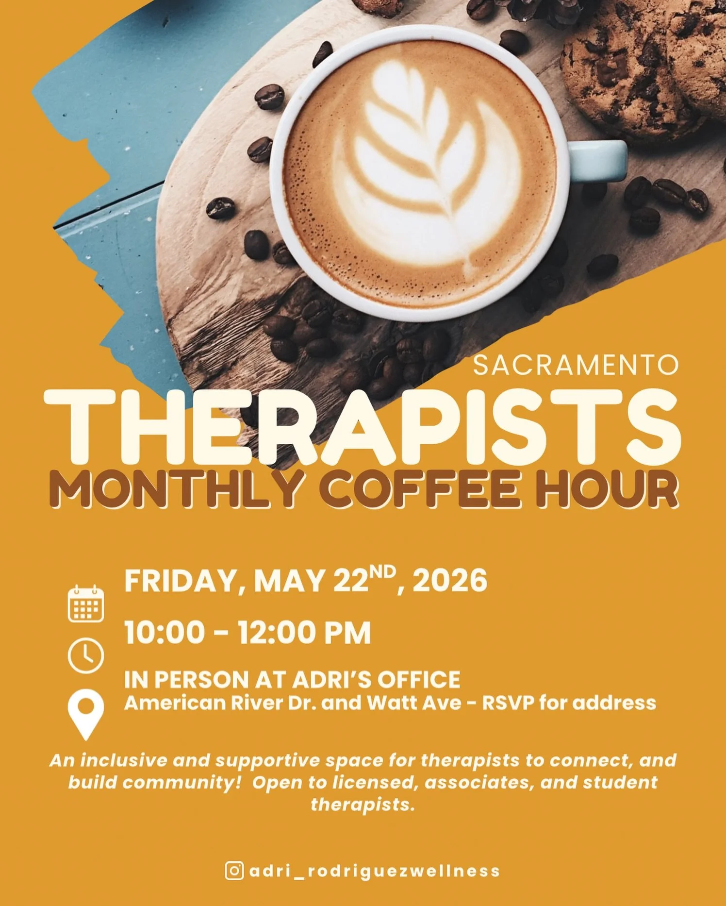 Since I was out of town last week, this months cafecito is happening on the 4th Friday of the month. Hope to see you this Friday!!!