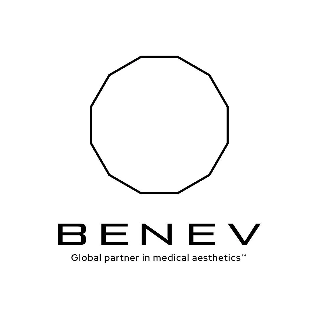 BENEY logo with an octagonal shape above the brand name and the tagline 'Global partner in medical aesthetics'