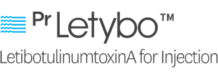 Logo of PrLetybo, a medication for injection, with text 'LetibotulinumtoxinA for Injection'.