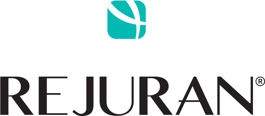ReJuran logo with a stylized teal and white symbol above the text.
